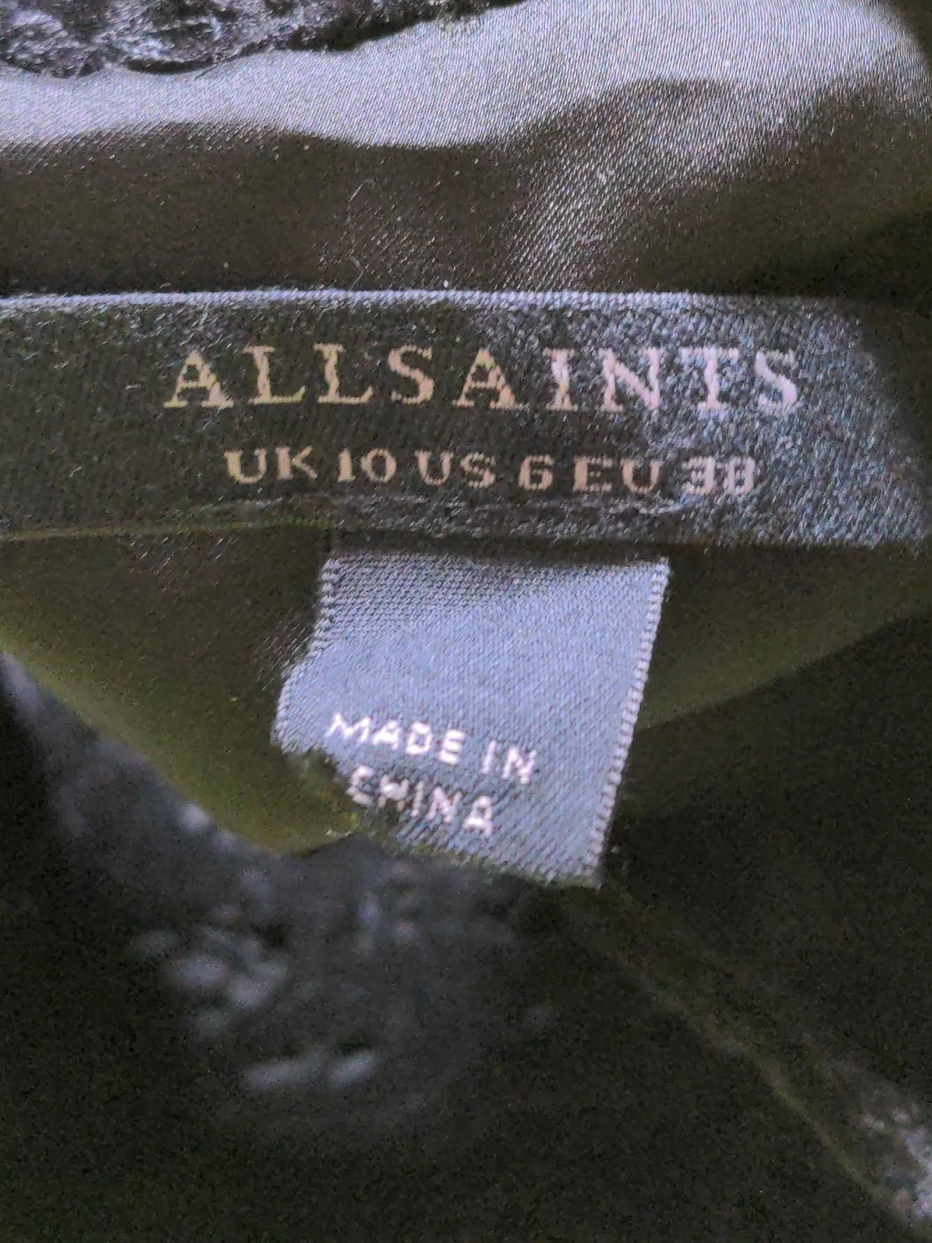 AllSaints Jumper Midi Dress UK10 in Black - Image 5