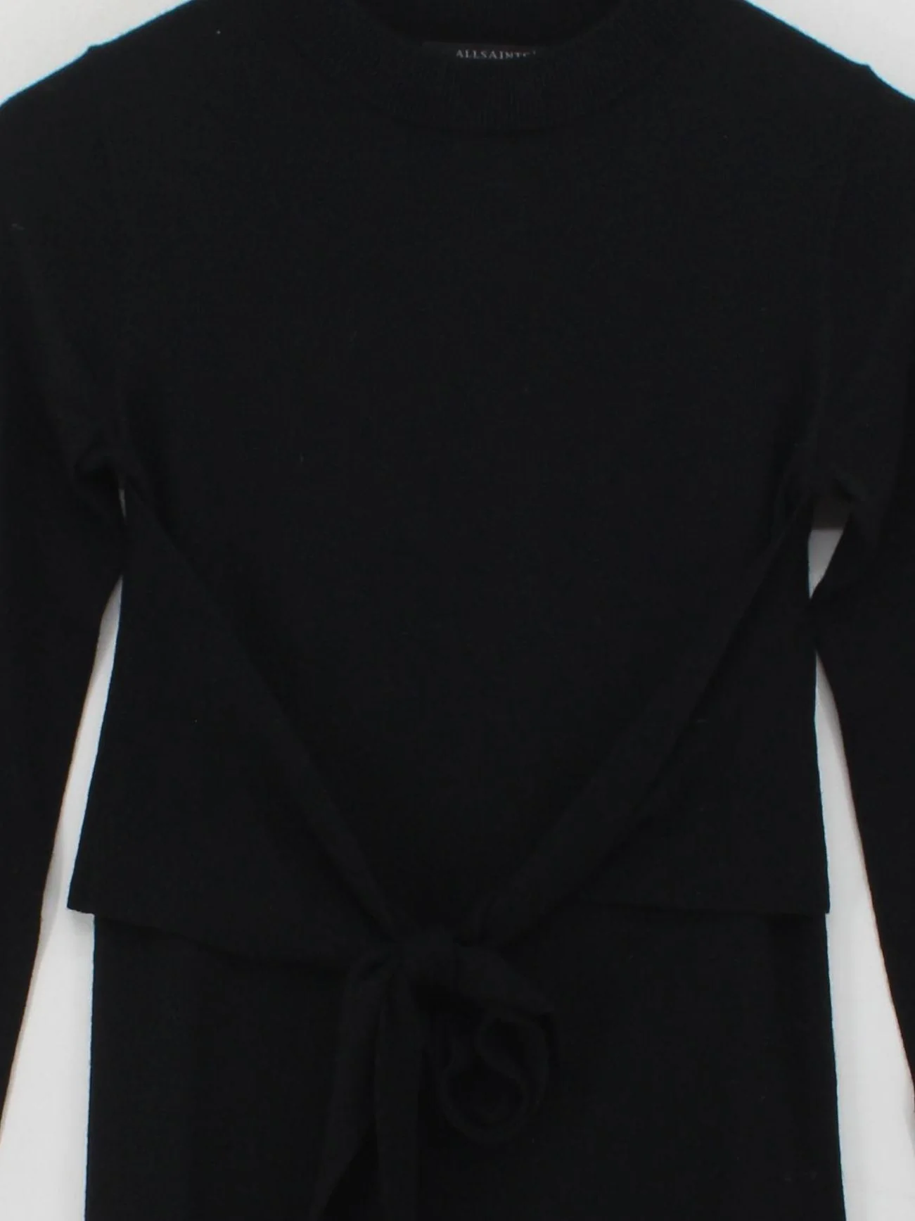 AllSaints Jumper Midi Dress UK8 in Black - Image 3