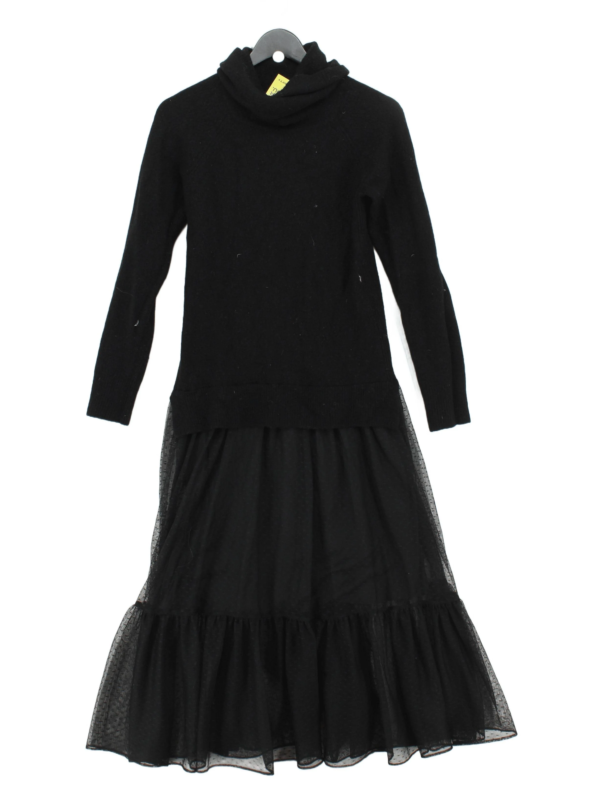 AllSaints Jumper Midi Dress XS in Black