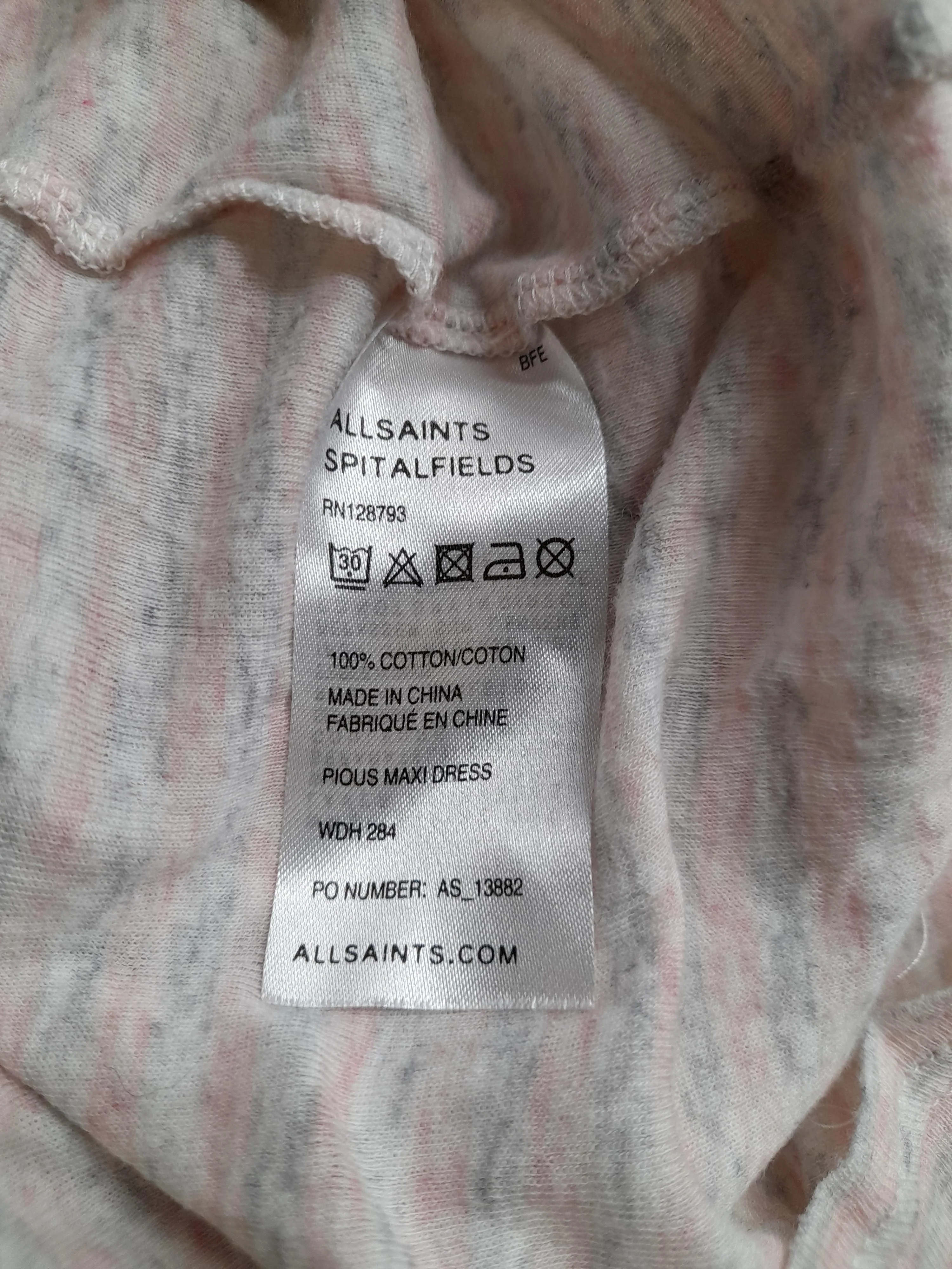AllSaints Maxi Dress UK8 in Pink - Image 6