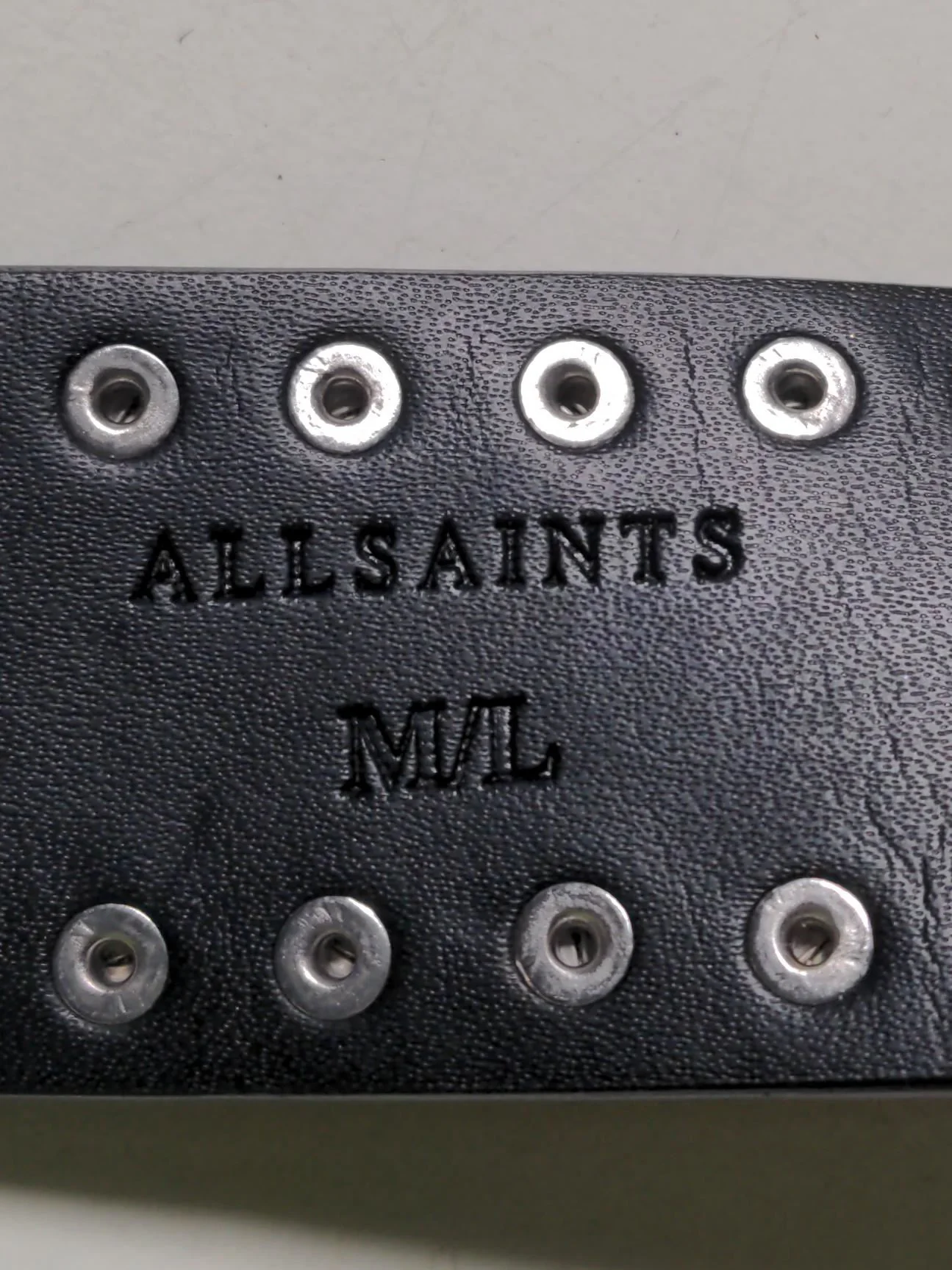 AllSaints Men's Belt M Black 100% Leather Dress Belt - Image 6