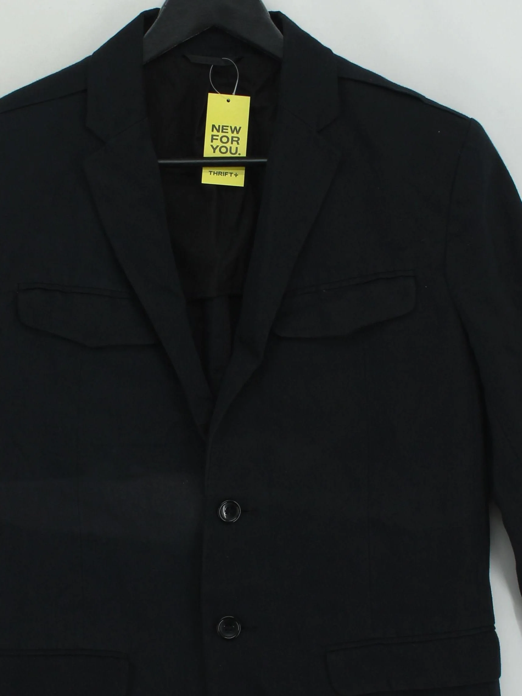 AllSaints Men's Blazer Chest: 38 in Black Cotton - Image 3