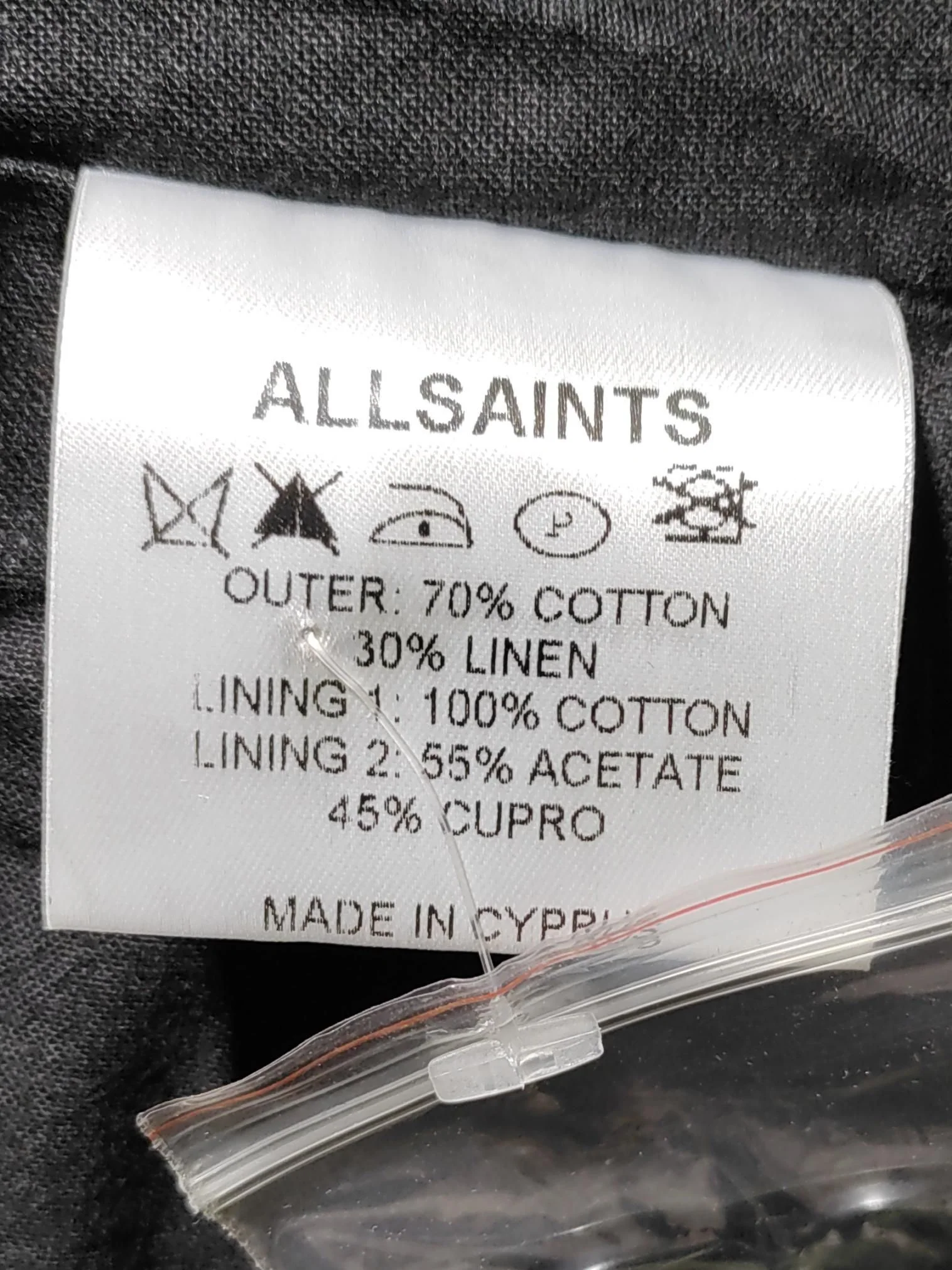 AllSaints Men's Blazer Chest: 38 in Black Cotton - Image 7