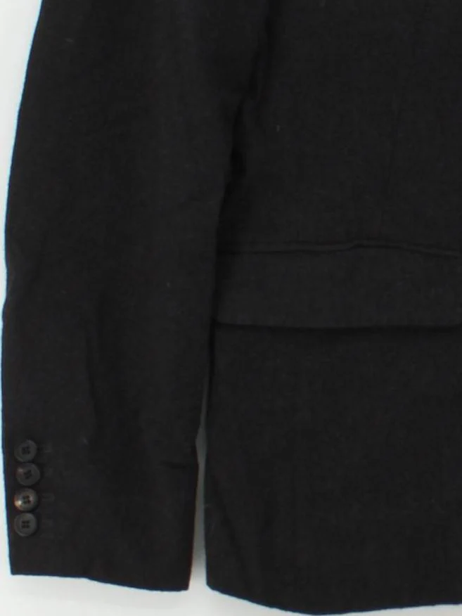 AllSaints Men's Blazer Chest: 38 in Black Wool with Cotton, Acetate Overcoat - Image 4
