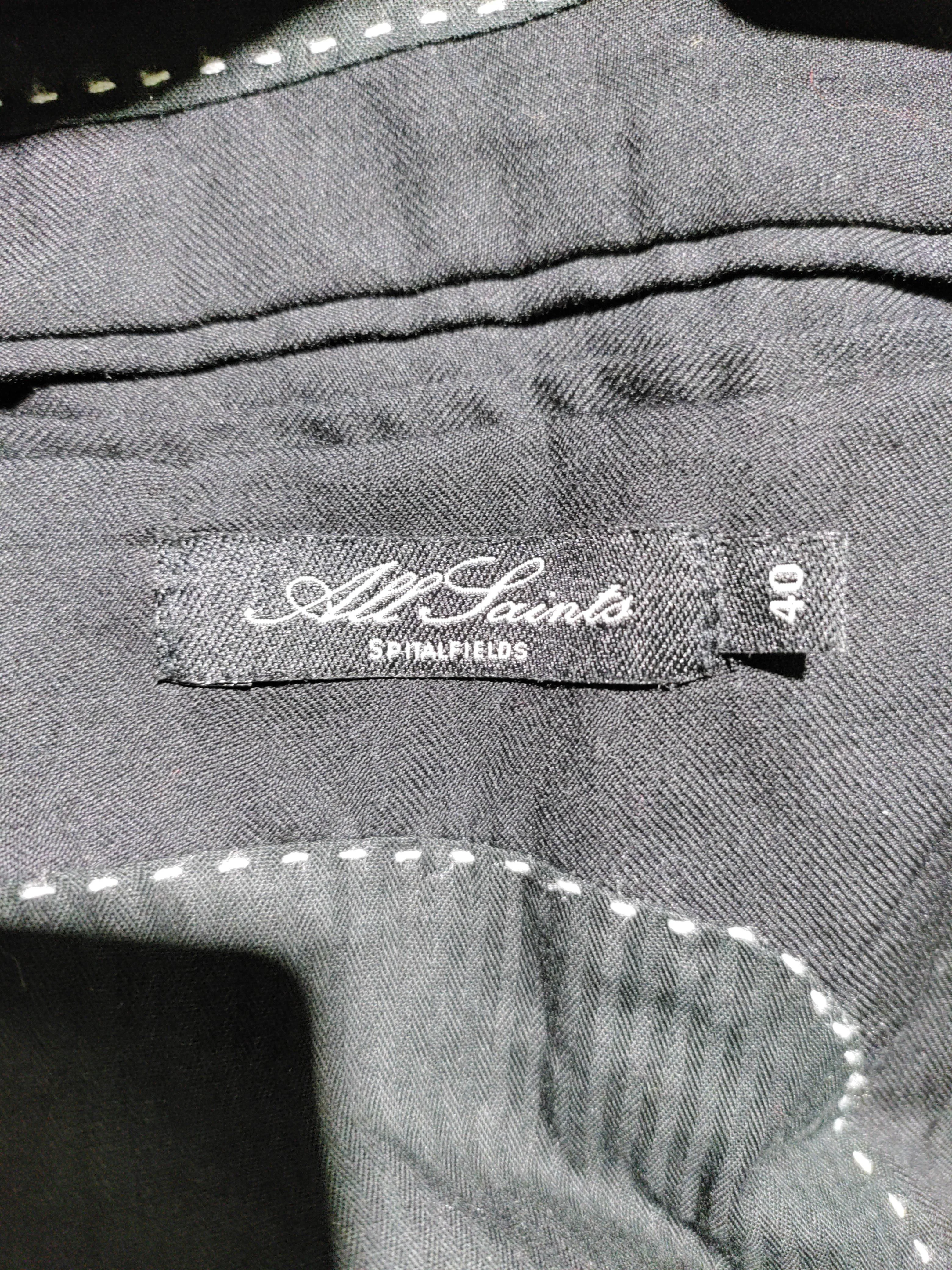 AllSaints Men's Blazer M Black 100% Cotton Overcoat - Image 5