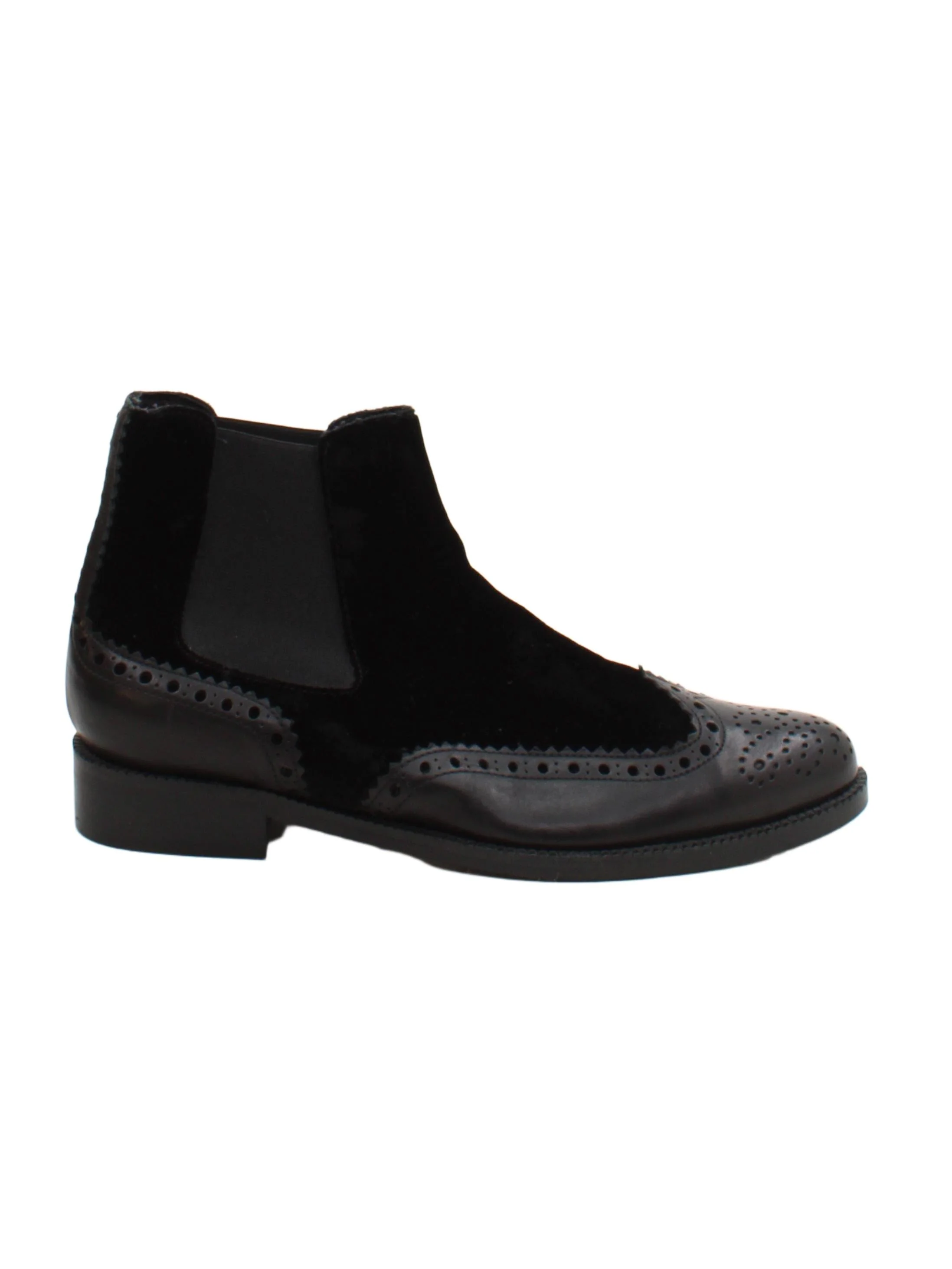 AllSaints Men's Boots UK 3 Black Leather with Suede Chelsea