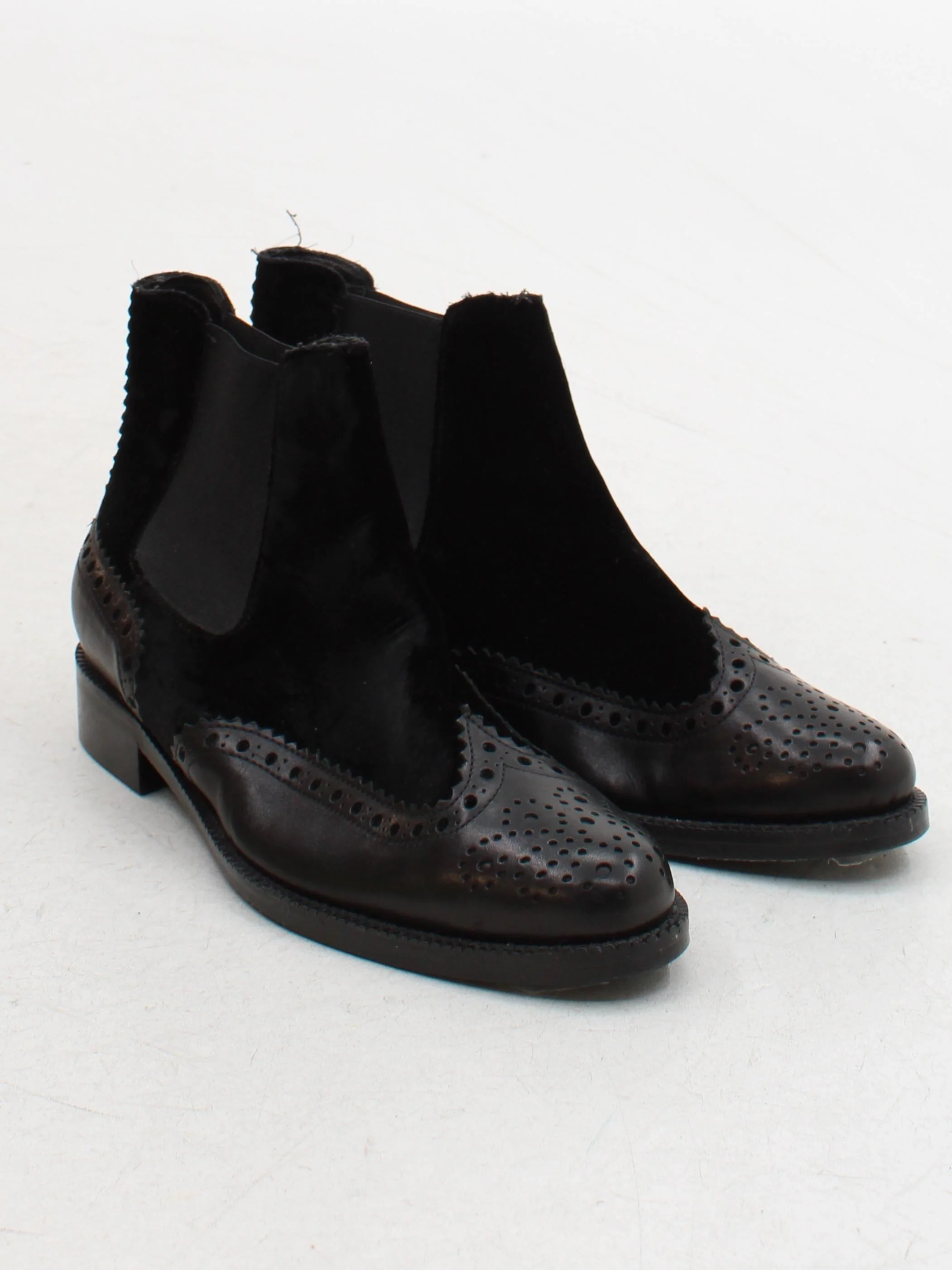 AllSaints Men's Boots UK 3 Black Leather with Suede Chelsea - Image 4