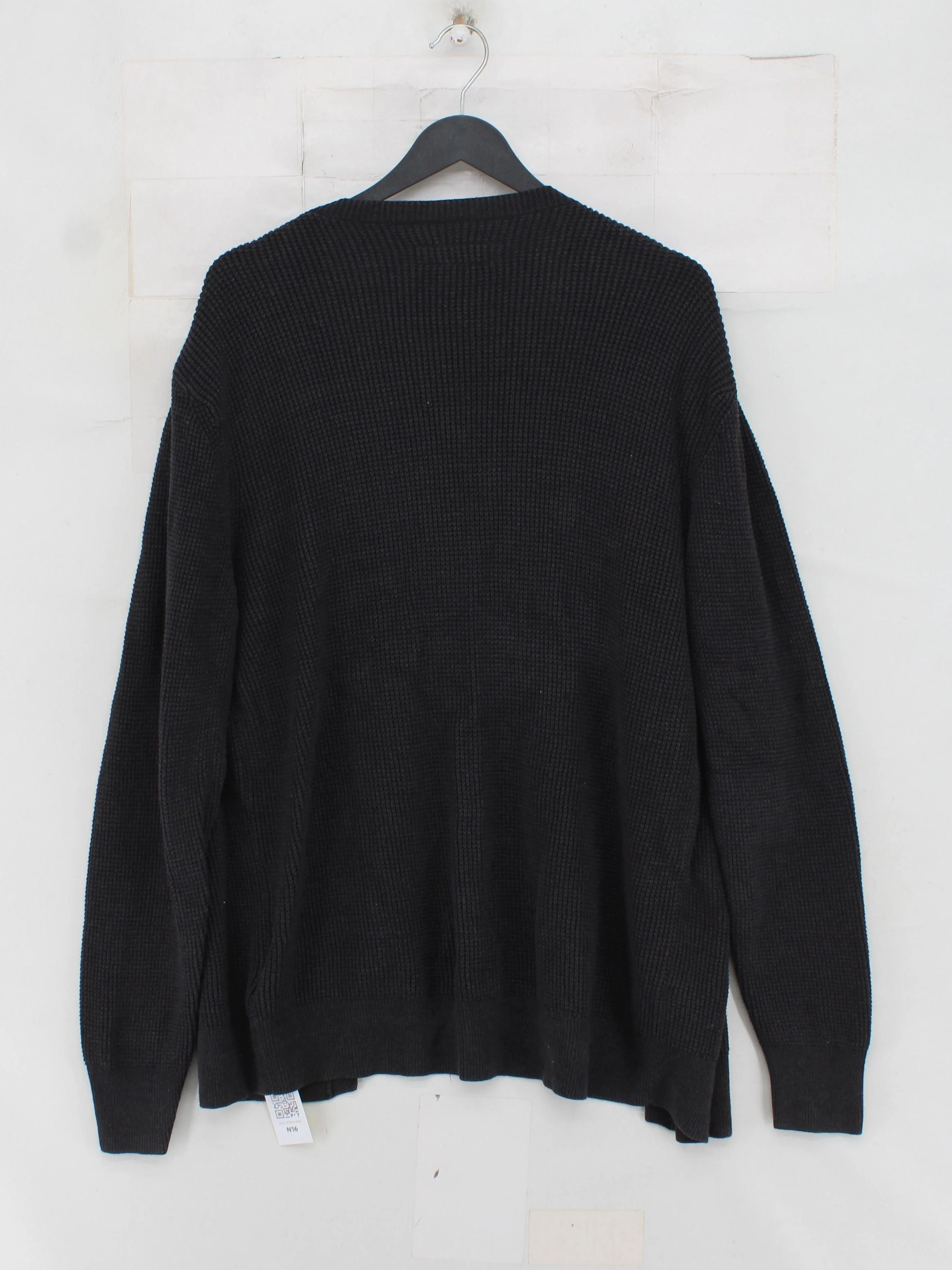 AllSaints Men's Cardigan L Black 100% Cotton V-Neck Cardigan - Image 2