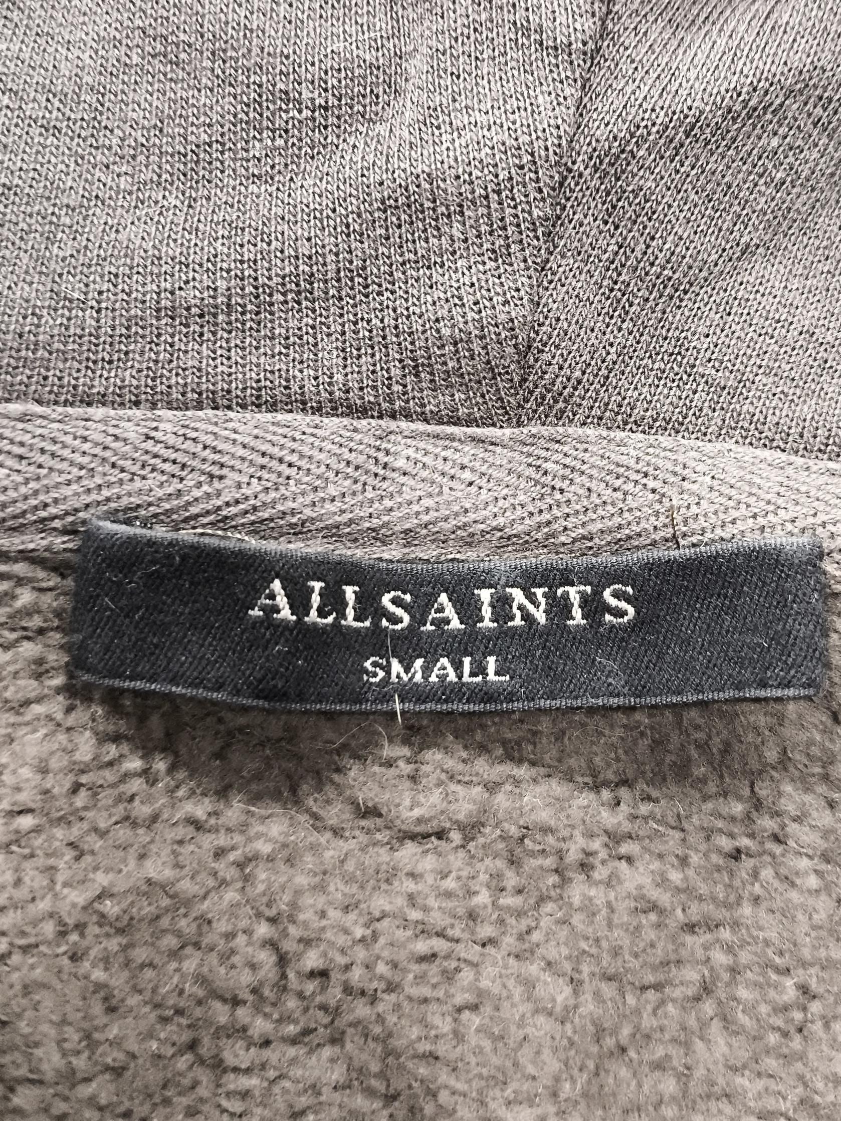 AllSaints Men's Hoodie S Brown 100% Other Pullover - Image 6