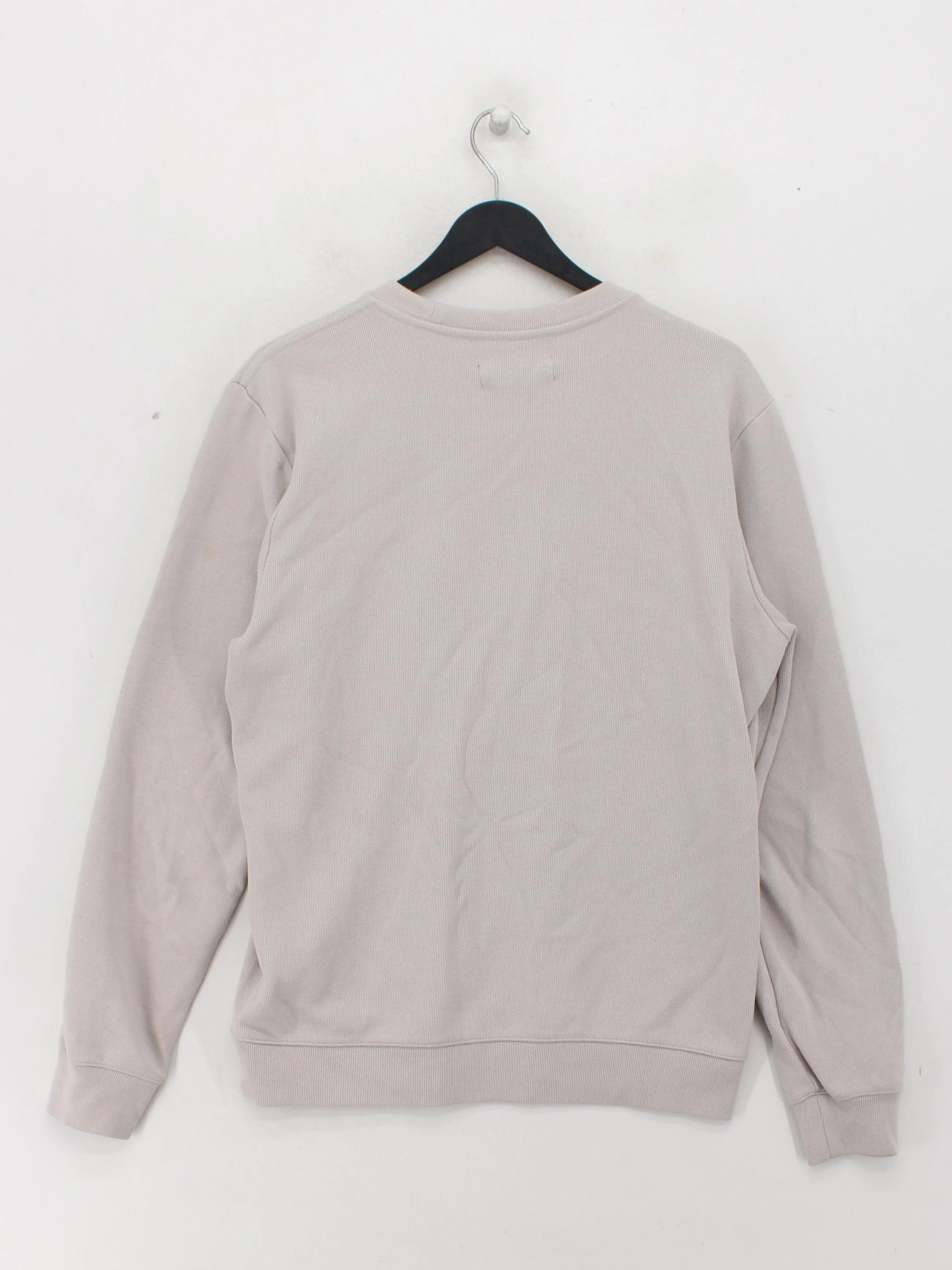 AllSaints Men's Hoodie S Cream Cotton with Polyester Pullover - Image 2