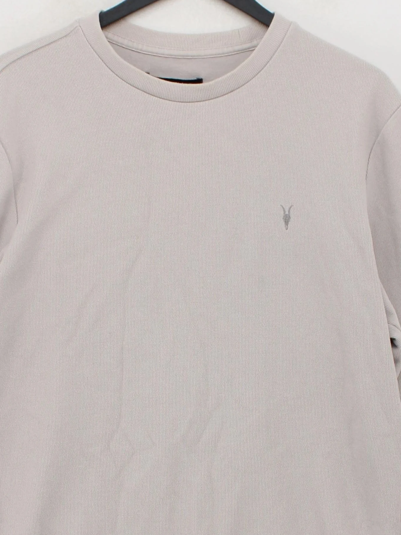 AllSaints Men's Hoodie S Cream Cotton with Polyester Pullover - Image 3