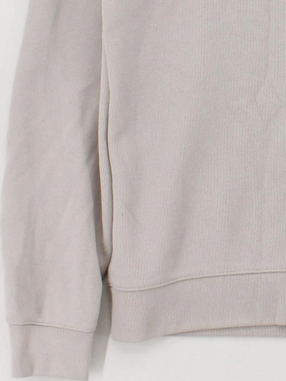 AllSaints Men's Hoodie S Cream Cotton with Polyester Pullover - Image 4