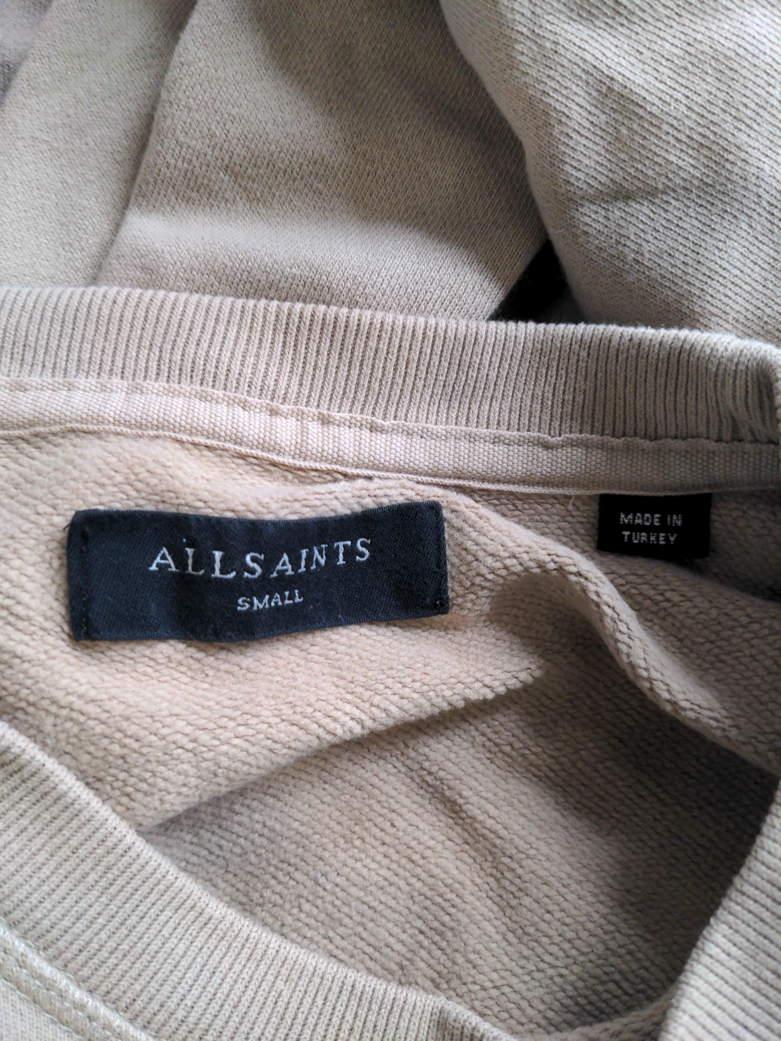 AllSaints Men's Hoodie S Tan 100% Cotton Pullover - Image 5