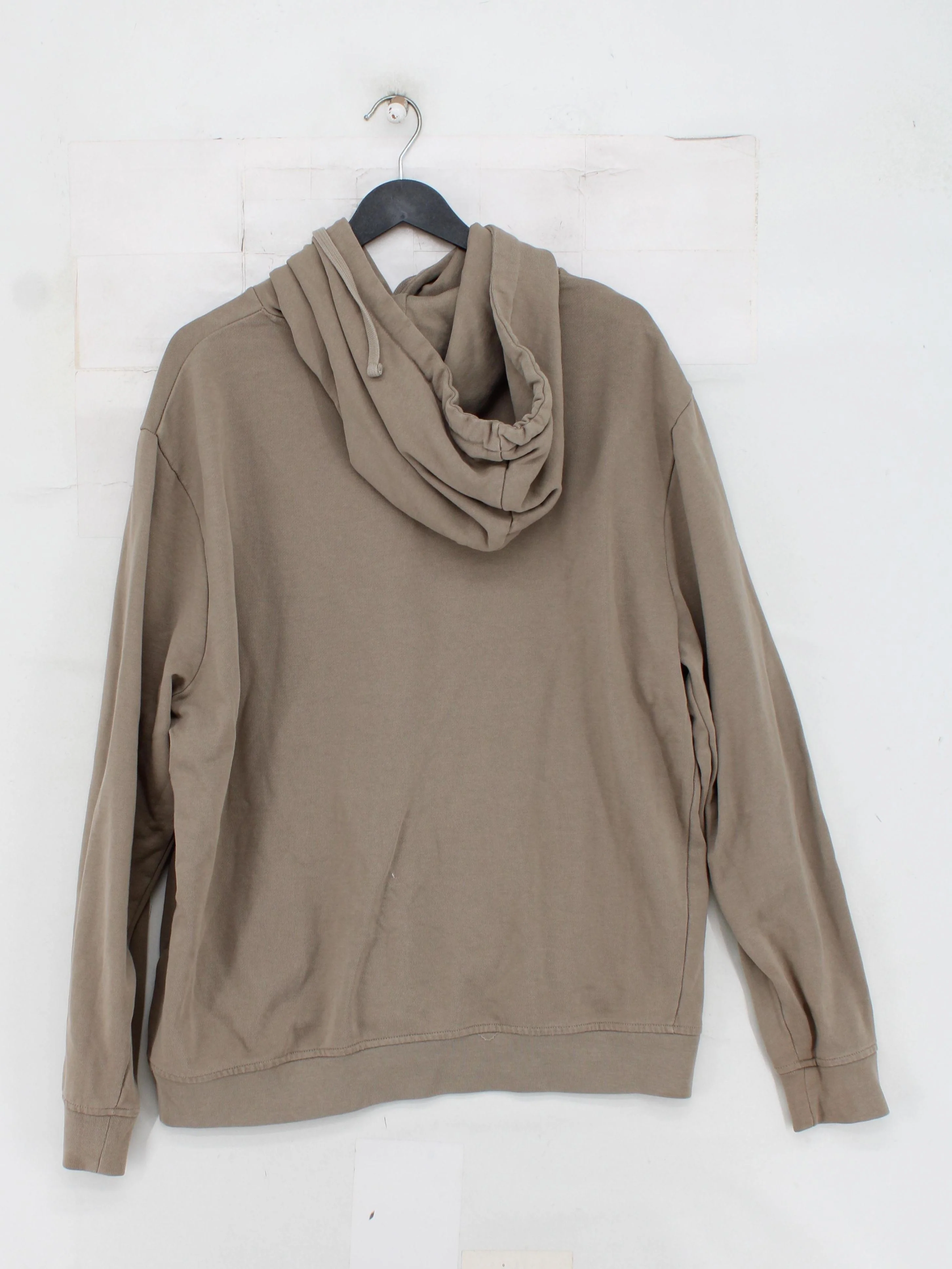 AllSaints Men's Hoodie S Tan Graphic 100% Cotton Pullover - Image 2