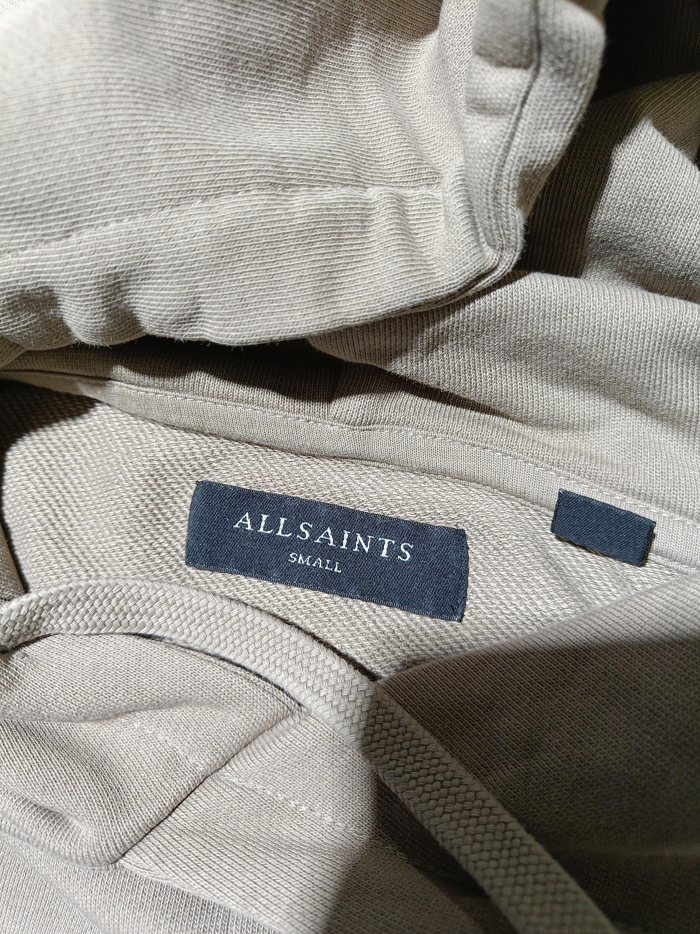 AllSaints Men's Hoodie S Tan Graphic 100% Cotton Pullover - Image 5