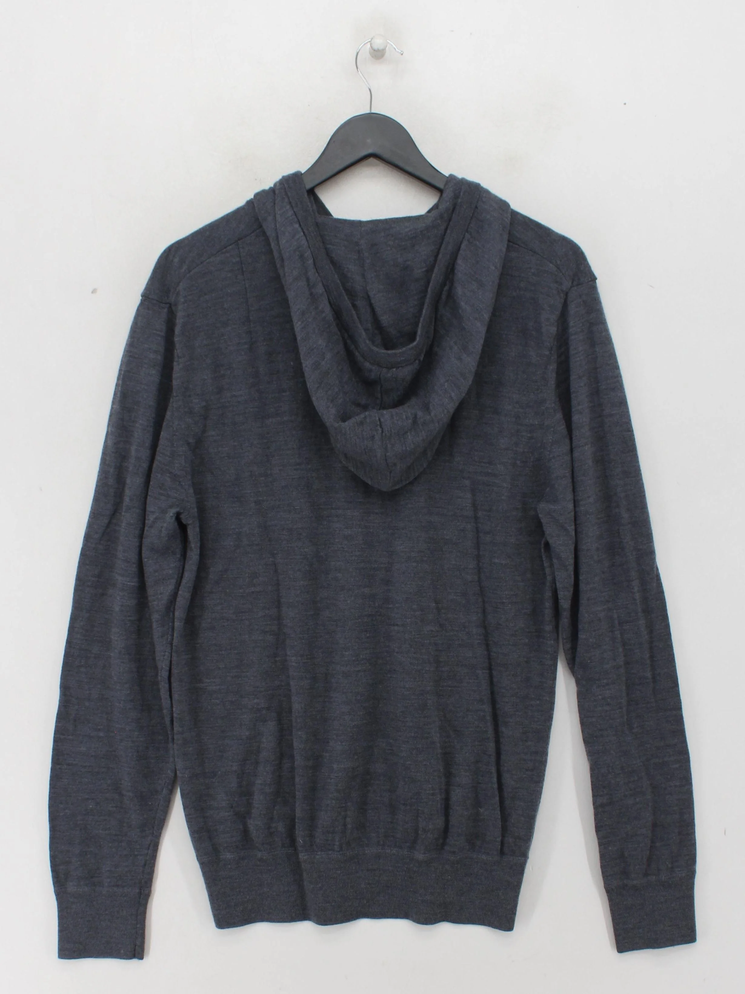 AllSaints Men's Hoodie XL Grey 100% Wool Pullover - Image 2