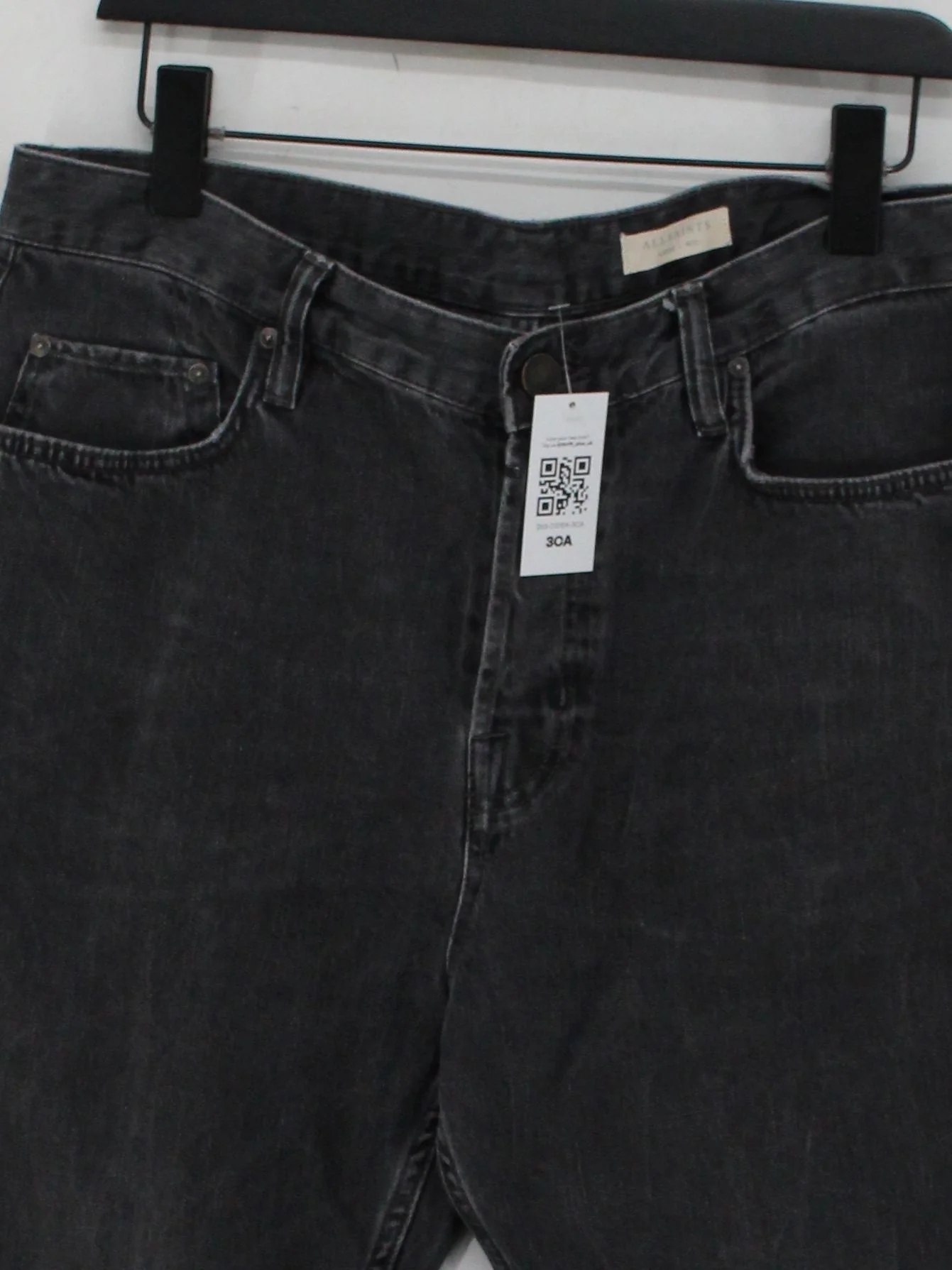 AllSaints Men's Jeans M Grey 100% Cotton Straight - Image 3