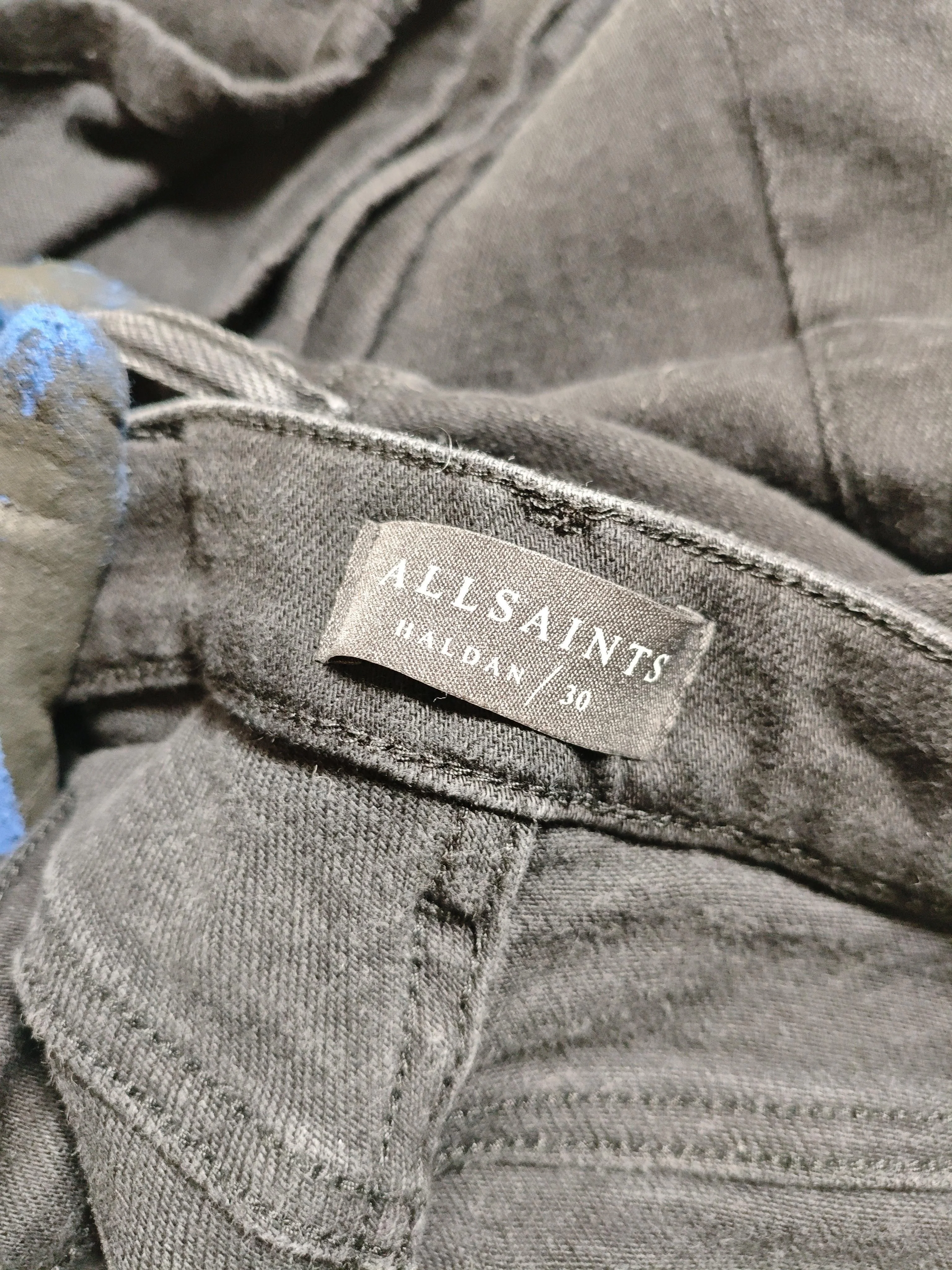 AllSaints Men's Jeans W 30 in Black Cotton with Elastane Straight - Image 5