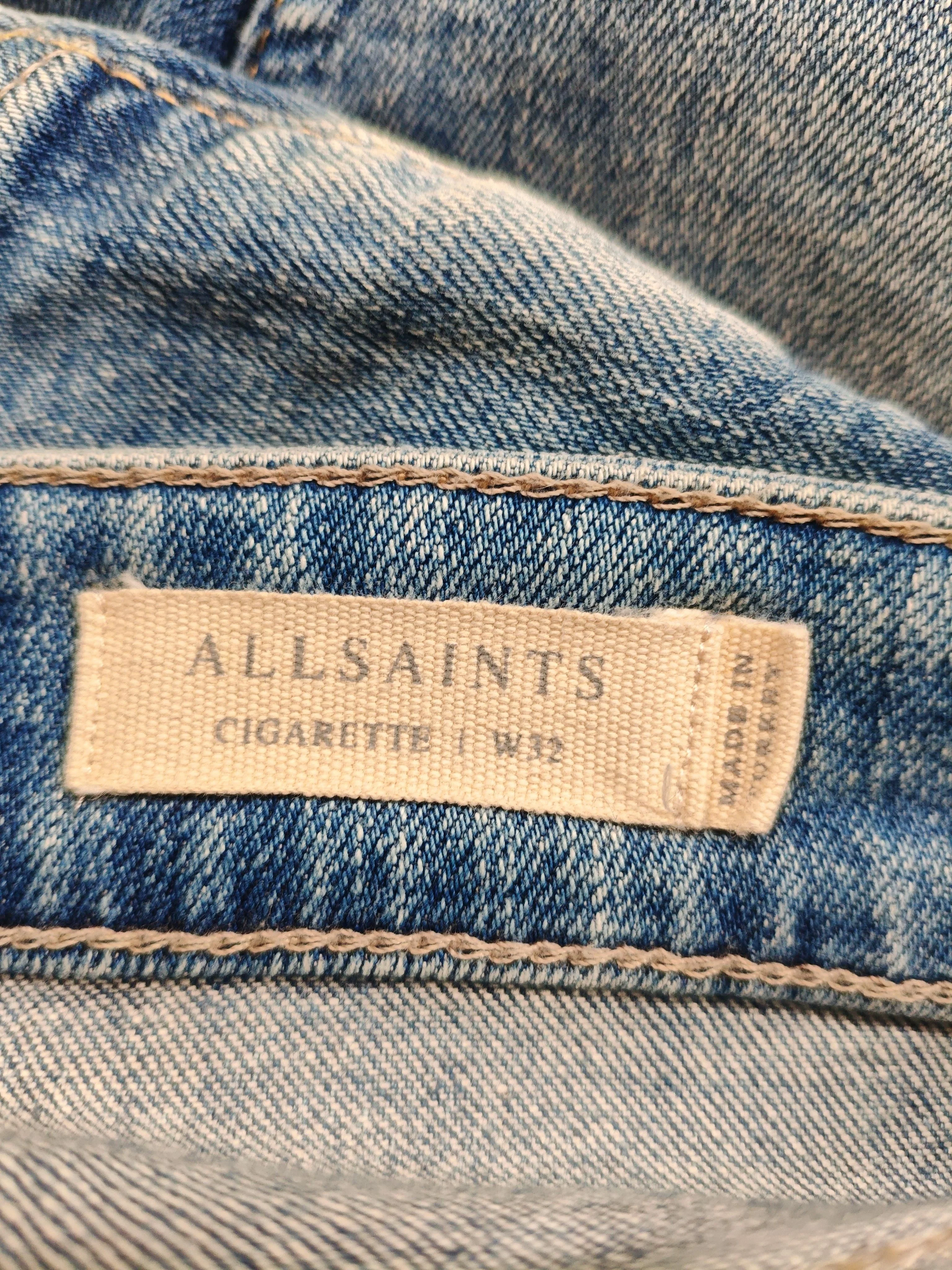 AllSaints Men's Jeans W 32 in Blue Cotton with Elastane Skinny - Image 6