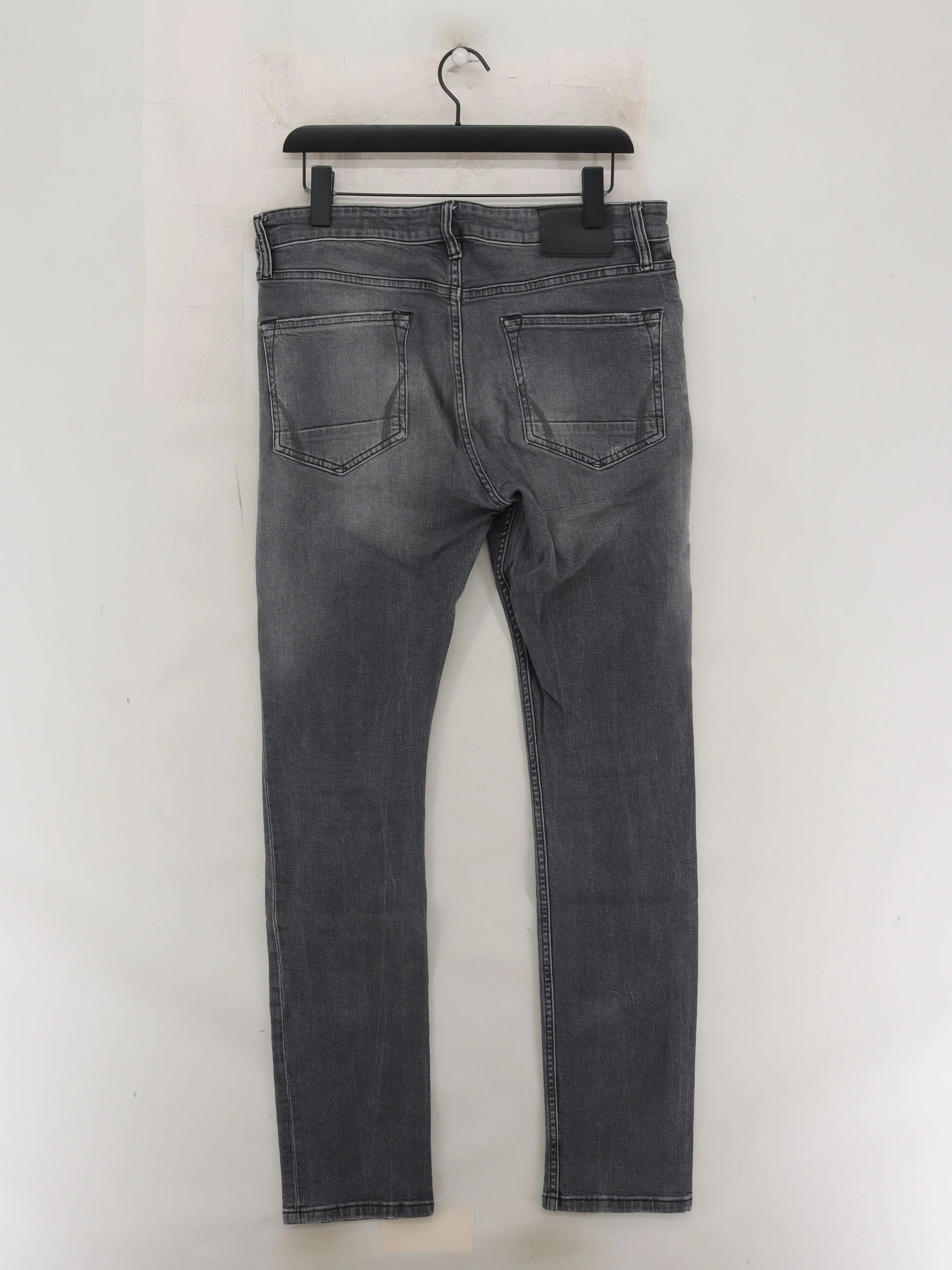 AllSaints Men's Jeans W 32 in Grey Cotton with Polyester, Elastane Skinny - Image 2