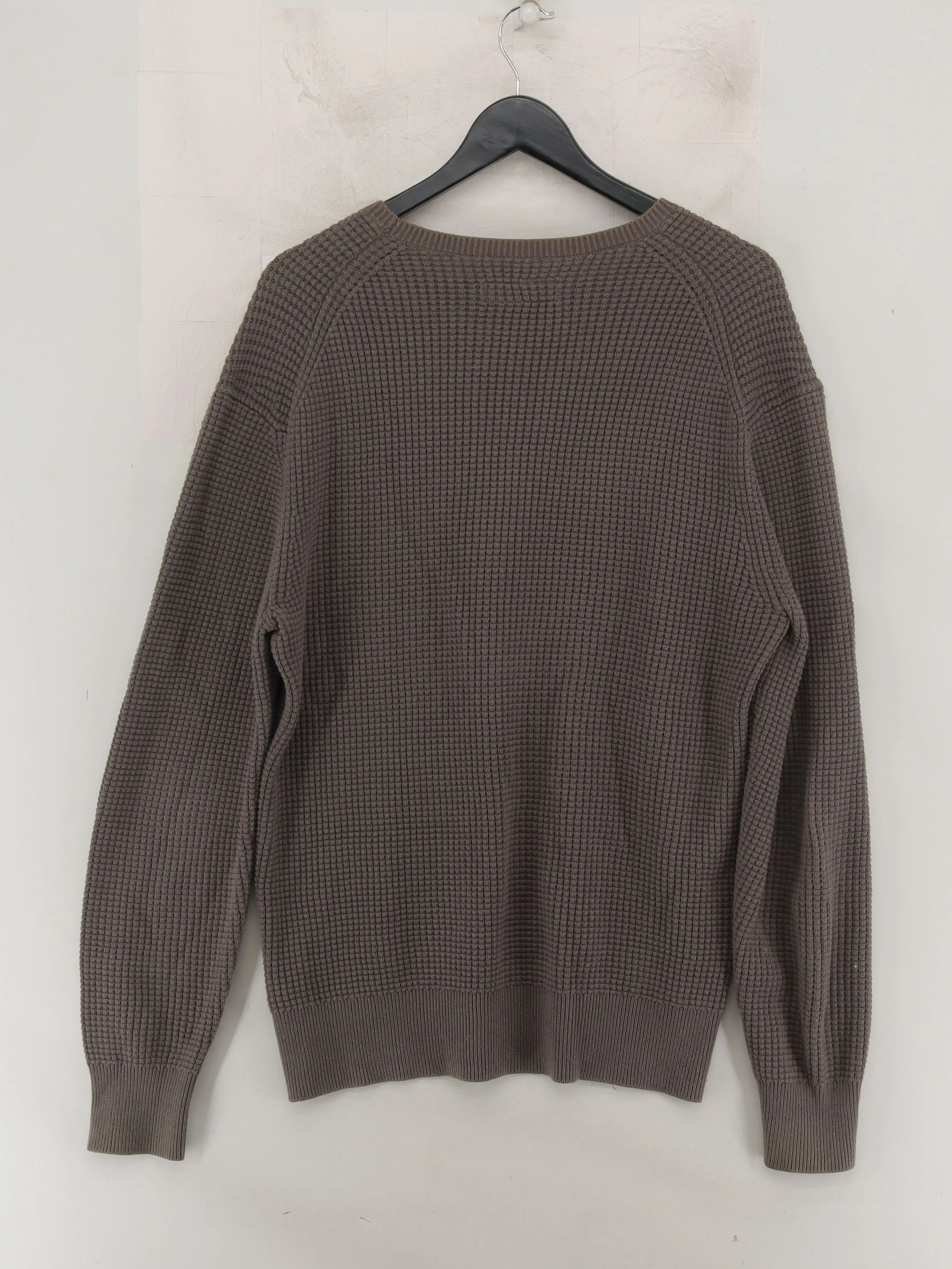 AllSaints Men's Jumper M Brown 100% Cotton Round Neck Pullover - Image 2