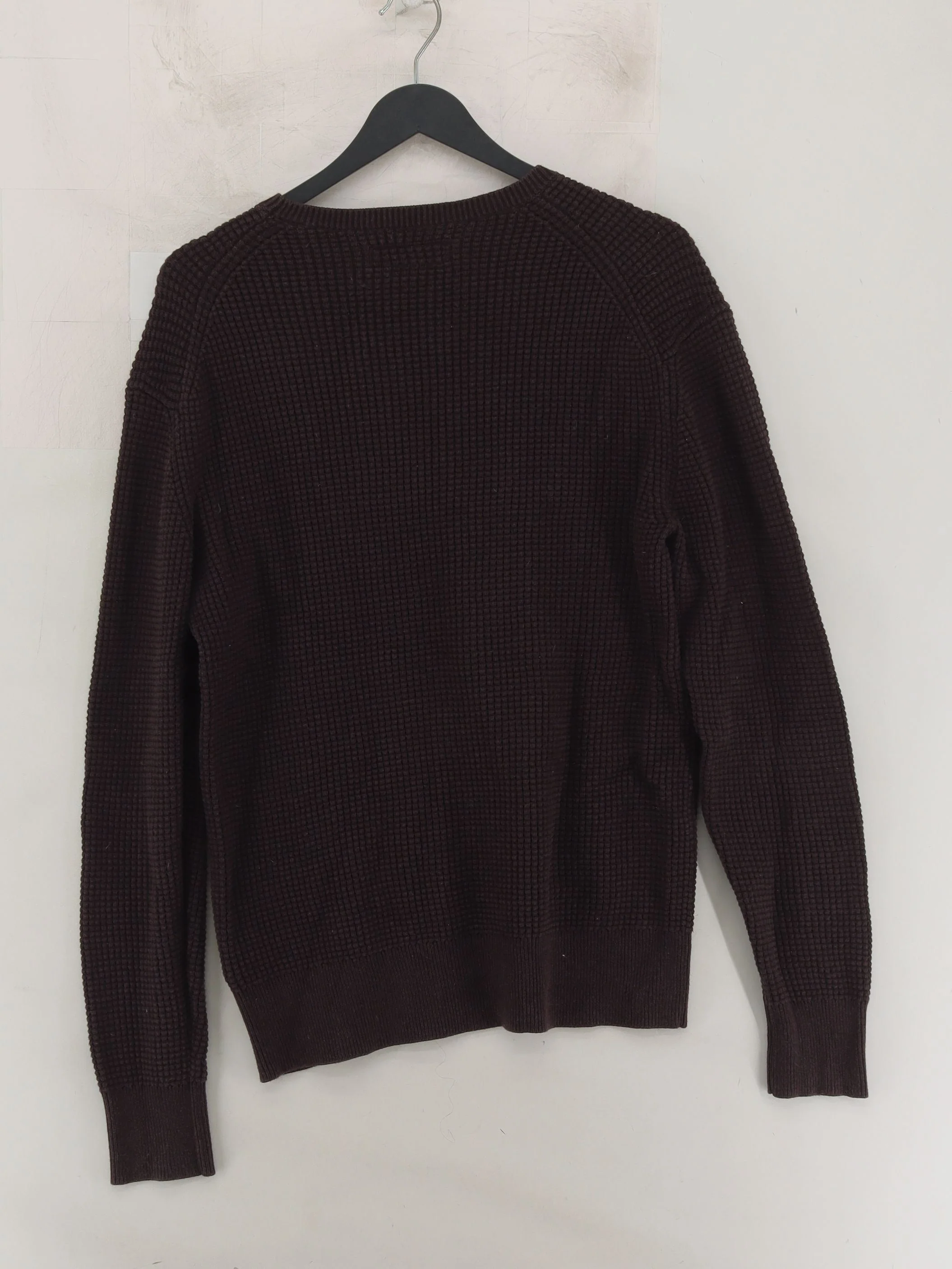 AllSaints Men's Jumper M Brown 100% Cotton Round Neck Pullover - Image 2
