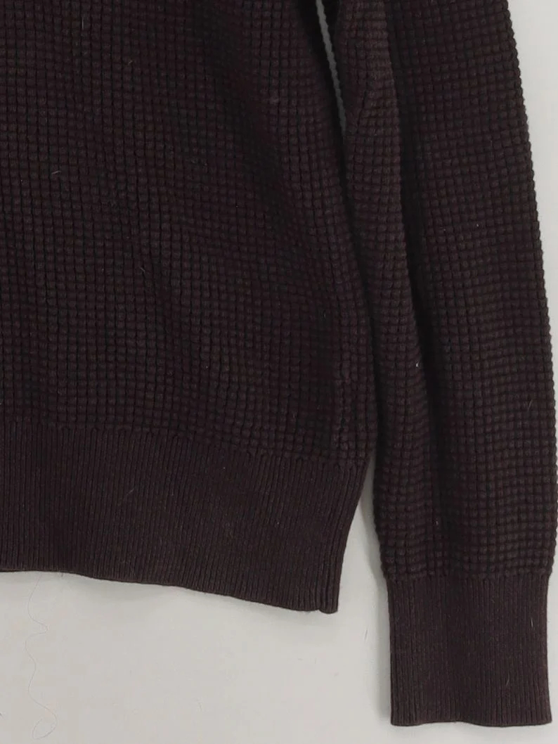 AllSaints Men's Jumper M Brown 100% Cotton Round Neck Pullover - Image 4