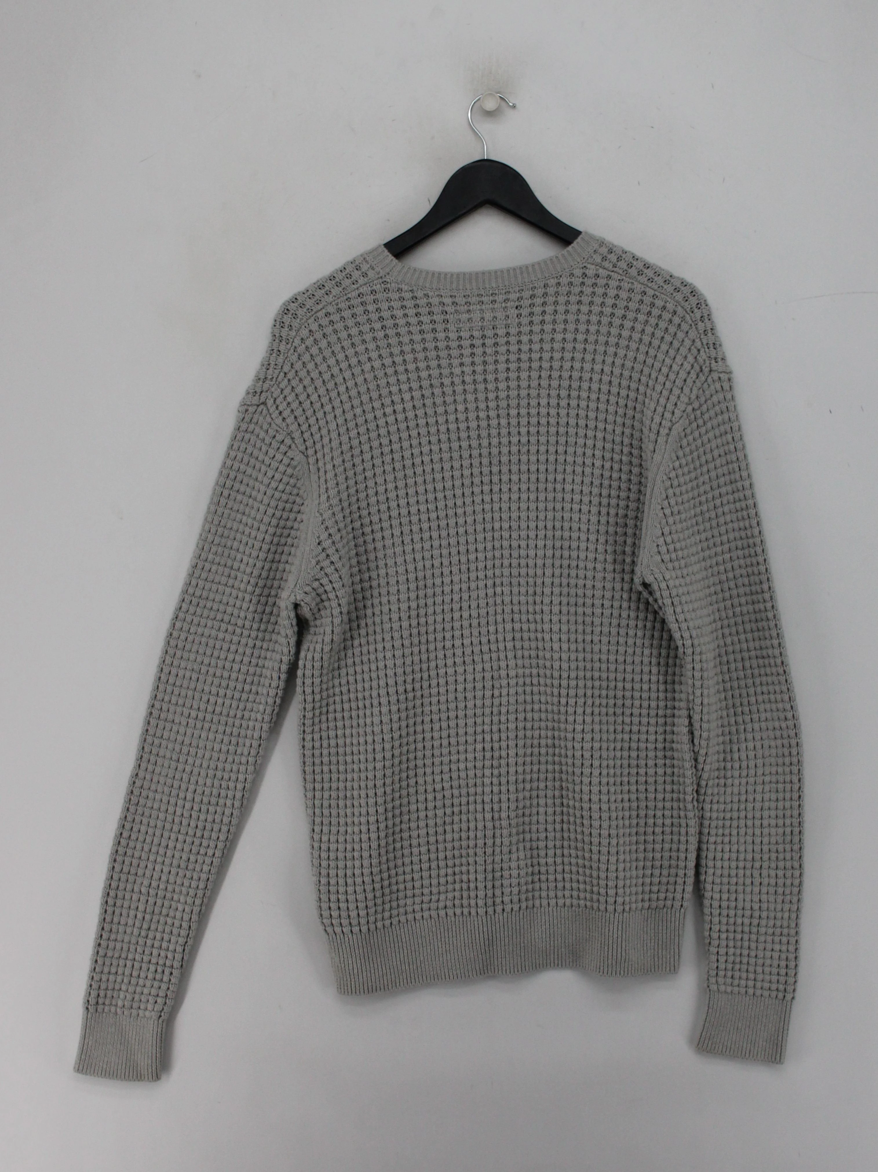 AllSaints Men's Jumper M Grey 100% Cotton Round Neck Pullover - Image 2
