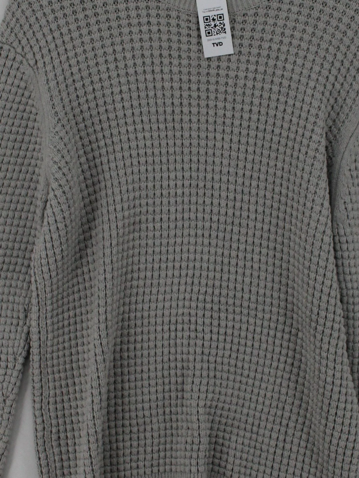 AllSaints Men's Jumper M Grey 100% Cotton Round Neck Pullover - Image 3