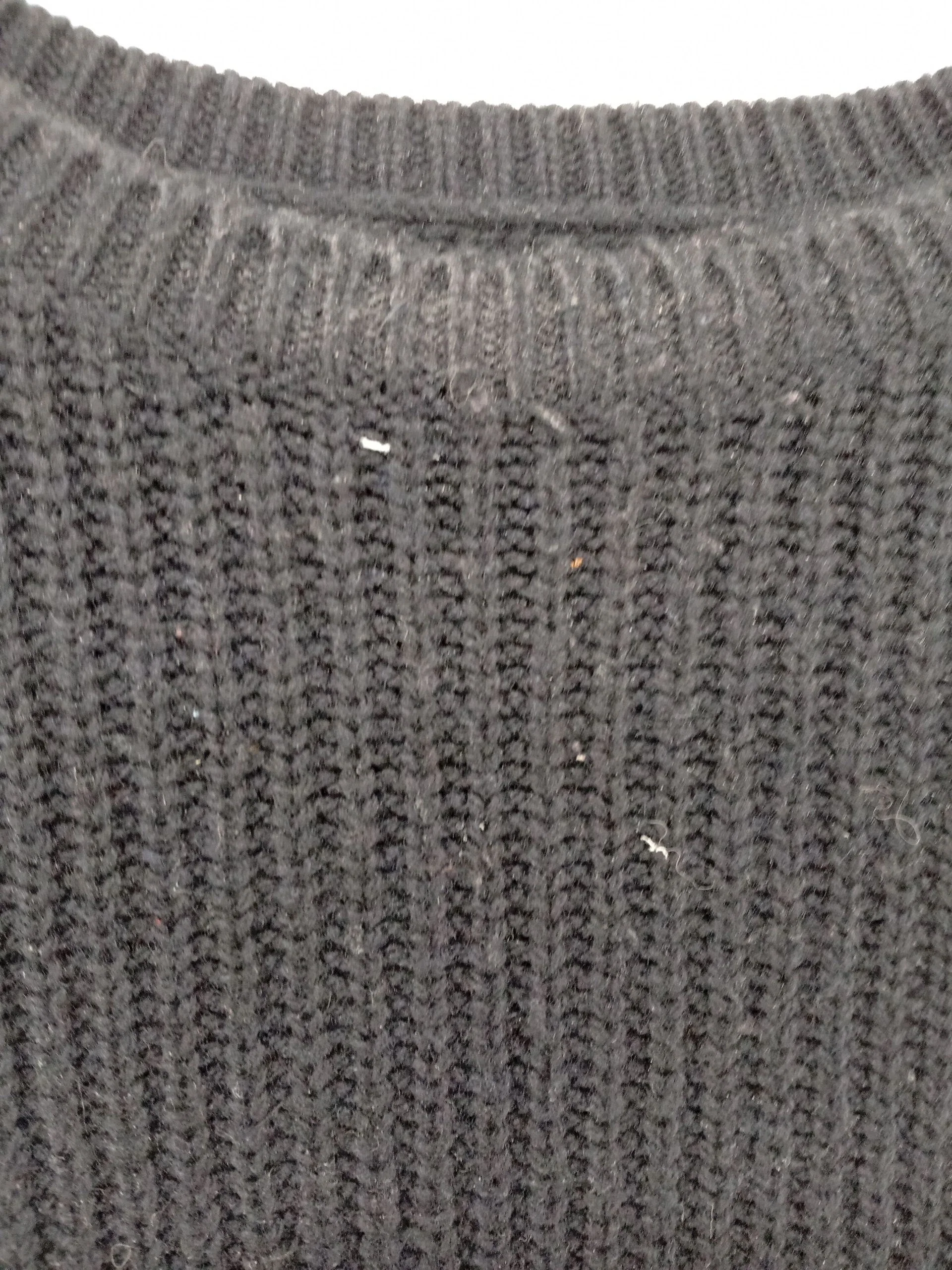 AllSaints Men's Jumper S Black Wool with Polyester, Nylon Crew Neck Pullover - Image 5