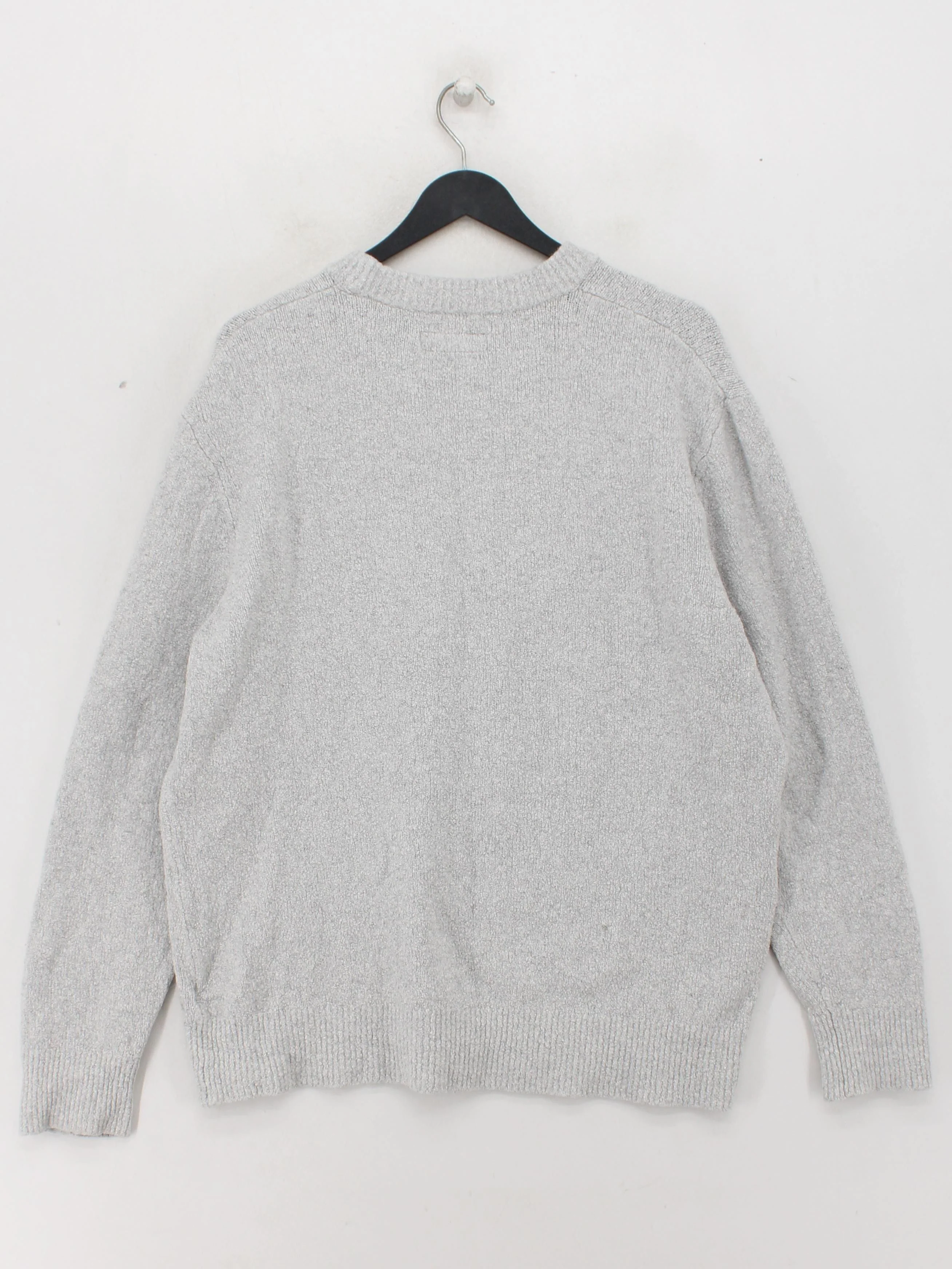 AllSaints Men's Jumper S Grey Cotton with Polyamide, Wool, Elastane Pullover - Image 2