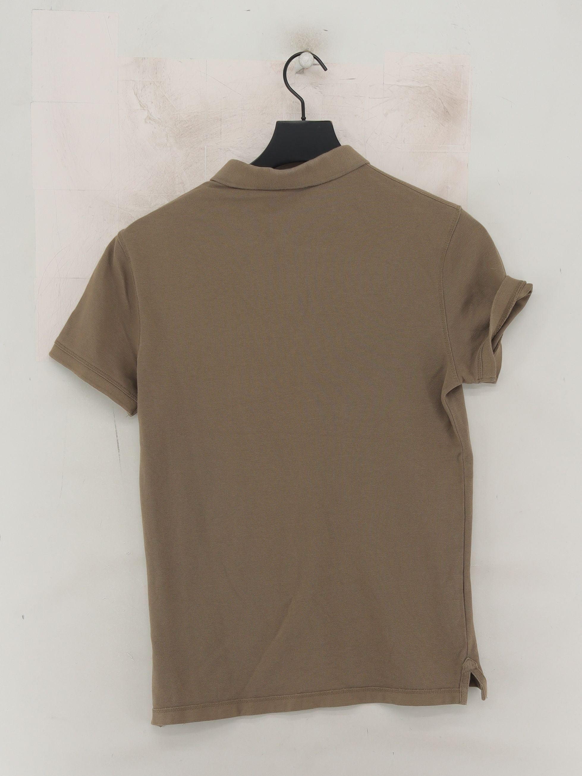 AllSaints Men's Polo XXS Brown 100% Cotton Basic - Image 2