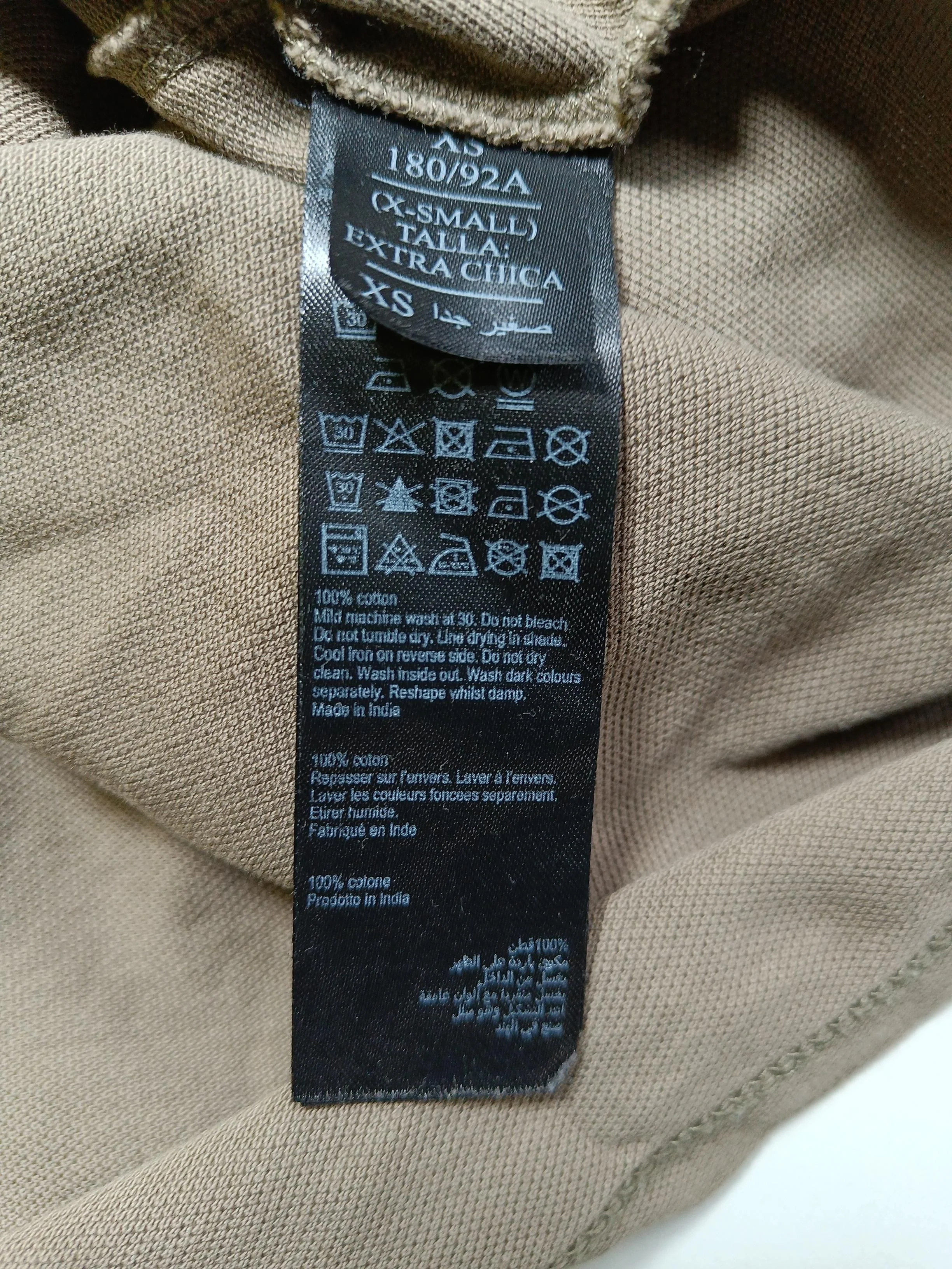 AllSaints Men's Polo XXS Brown 100% Cotton Basic - Image 6