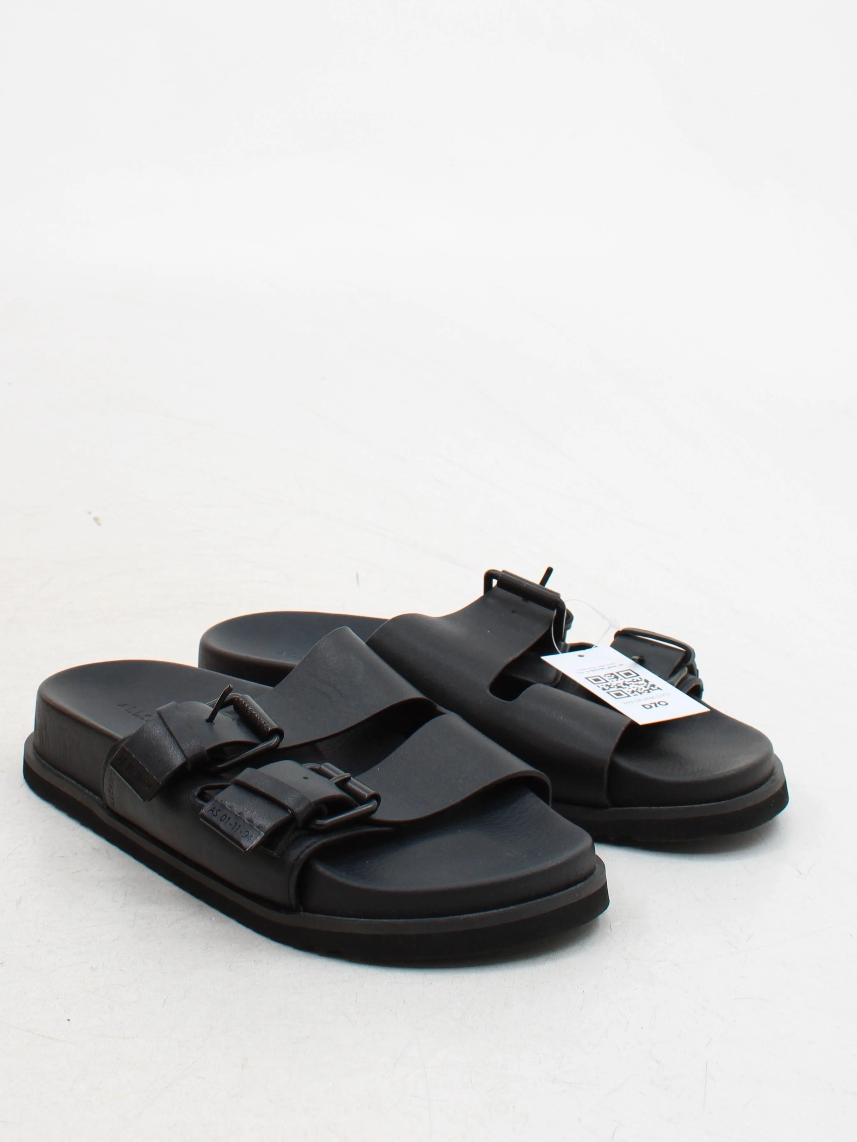 AllSaints Men's Sandals UK 9 Black 100% Faux Leather Slider - Image 4
