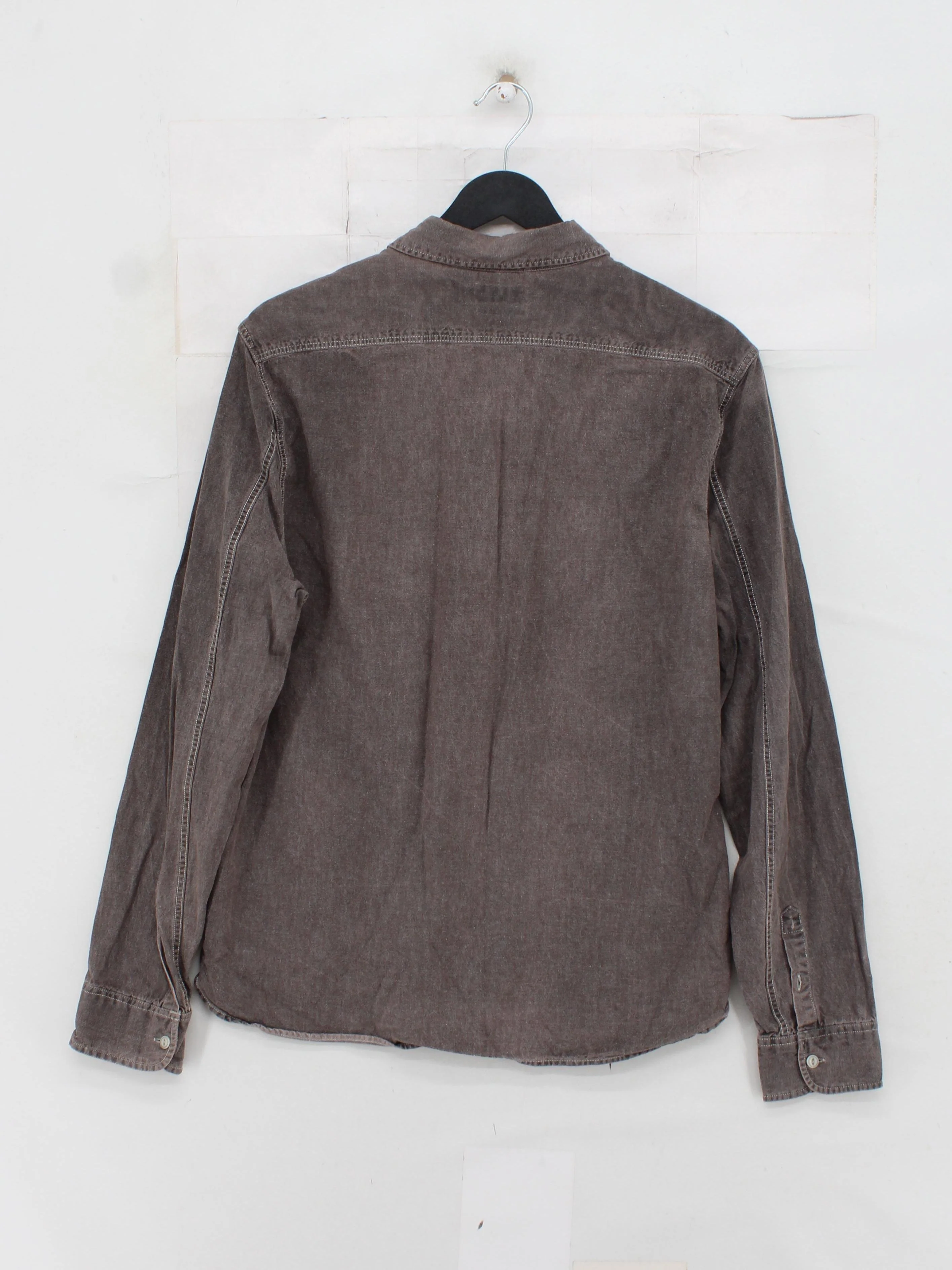 AllSaints Men's Shirt M Brown 100% Cotton Basic - Image 2