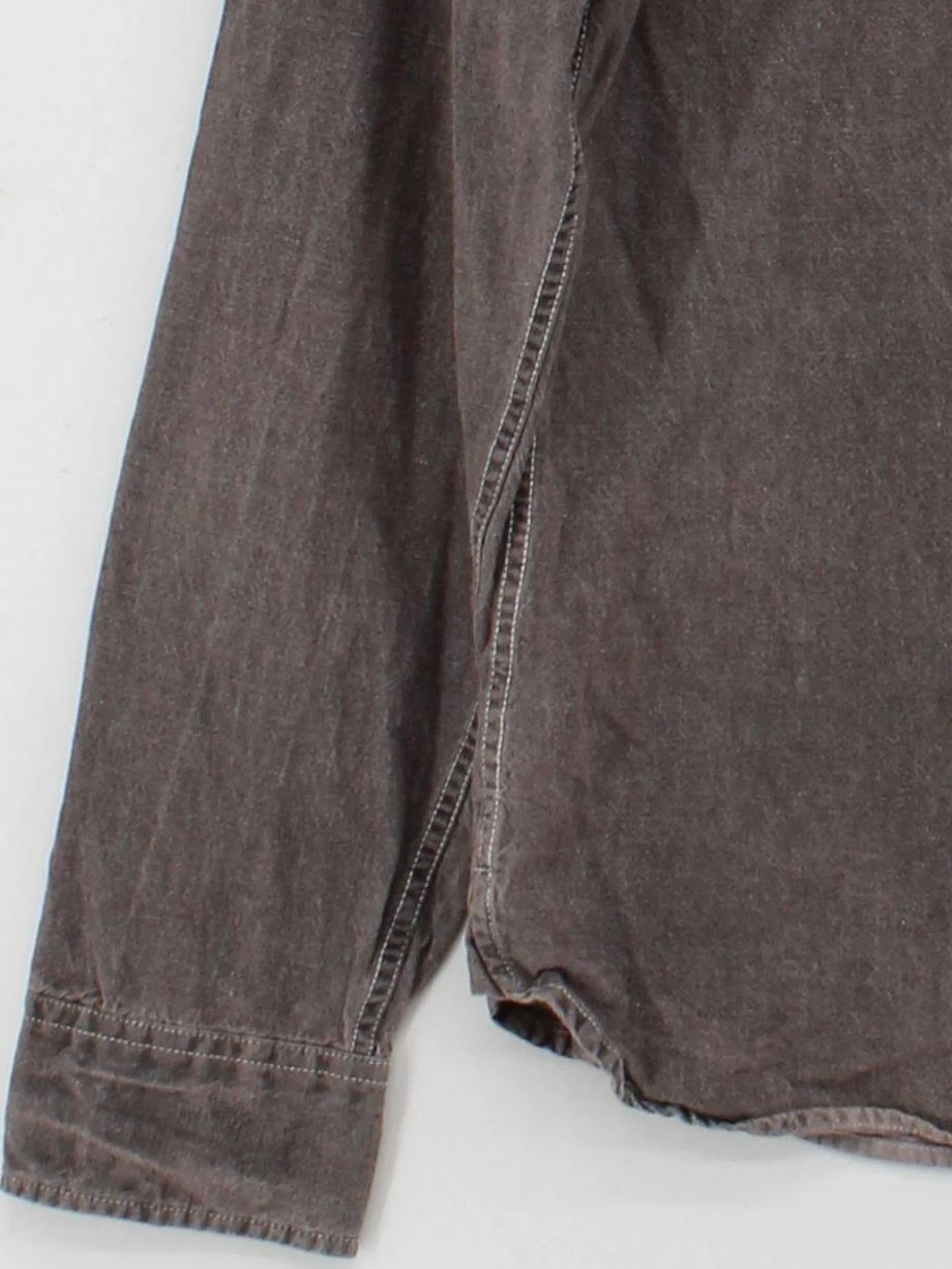 AllSaints Men's Shirt M Brown 100% Cotton Basic - Image 4