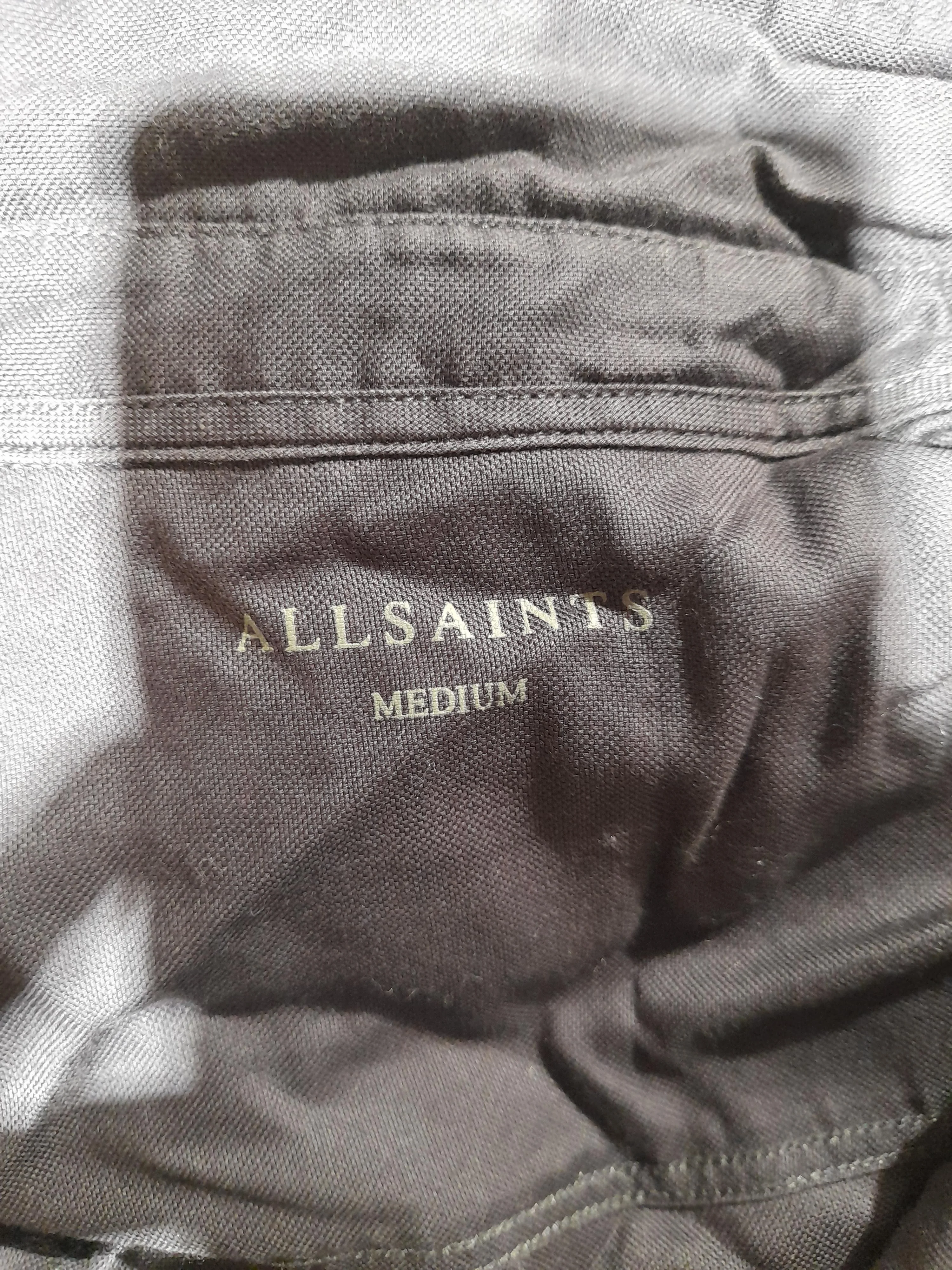 AllSaints Men's Shirt M Grey 100% Cotton Basic - Image 5