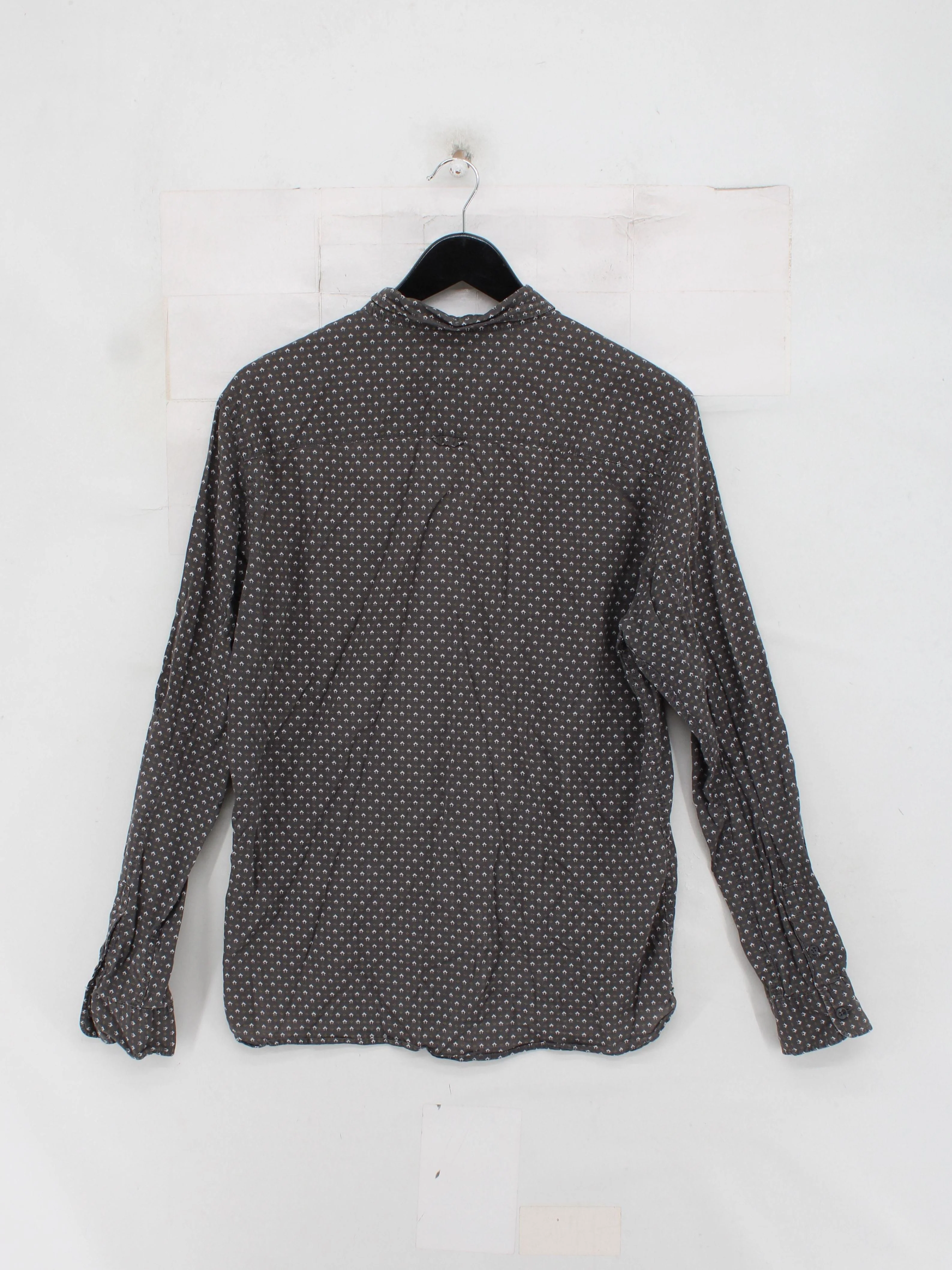 AllSaints Men's Shirt M Grey 100% Cotton Basic - Image 2