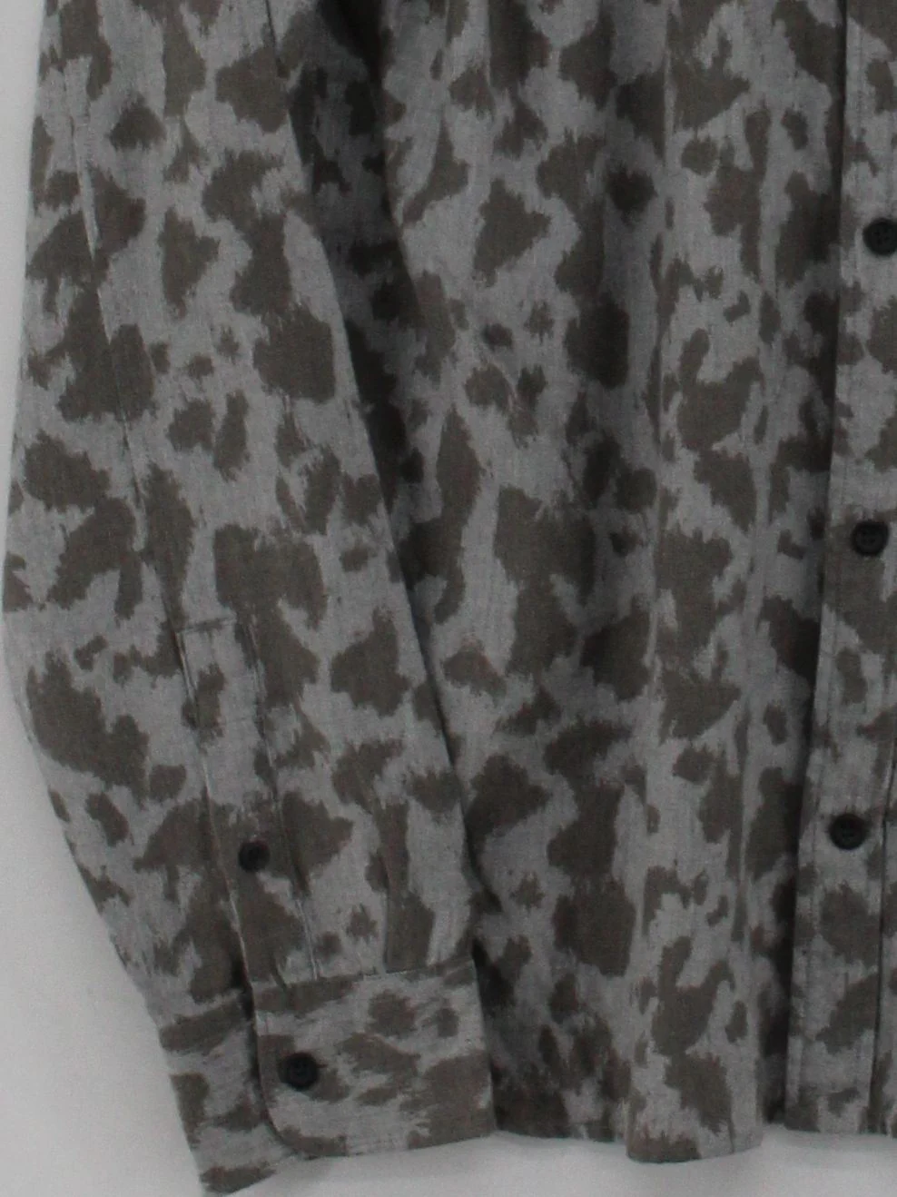 AllSaints Men's Shirt M Grey Camo 100% Cotton Basic - Image 4