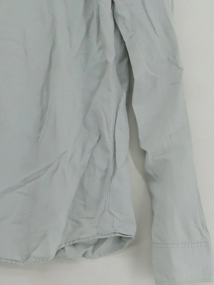 AllSaints Men's Shirt M Grey Cotton with Linen Basic - Image 4