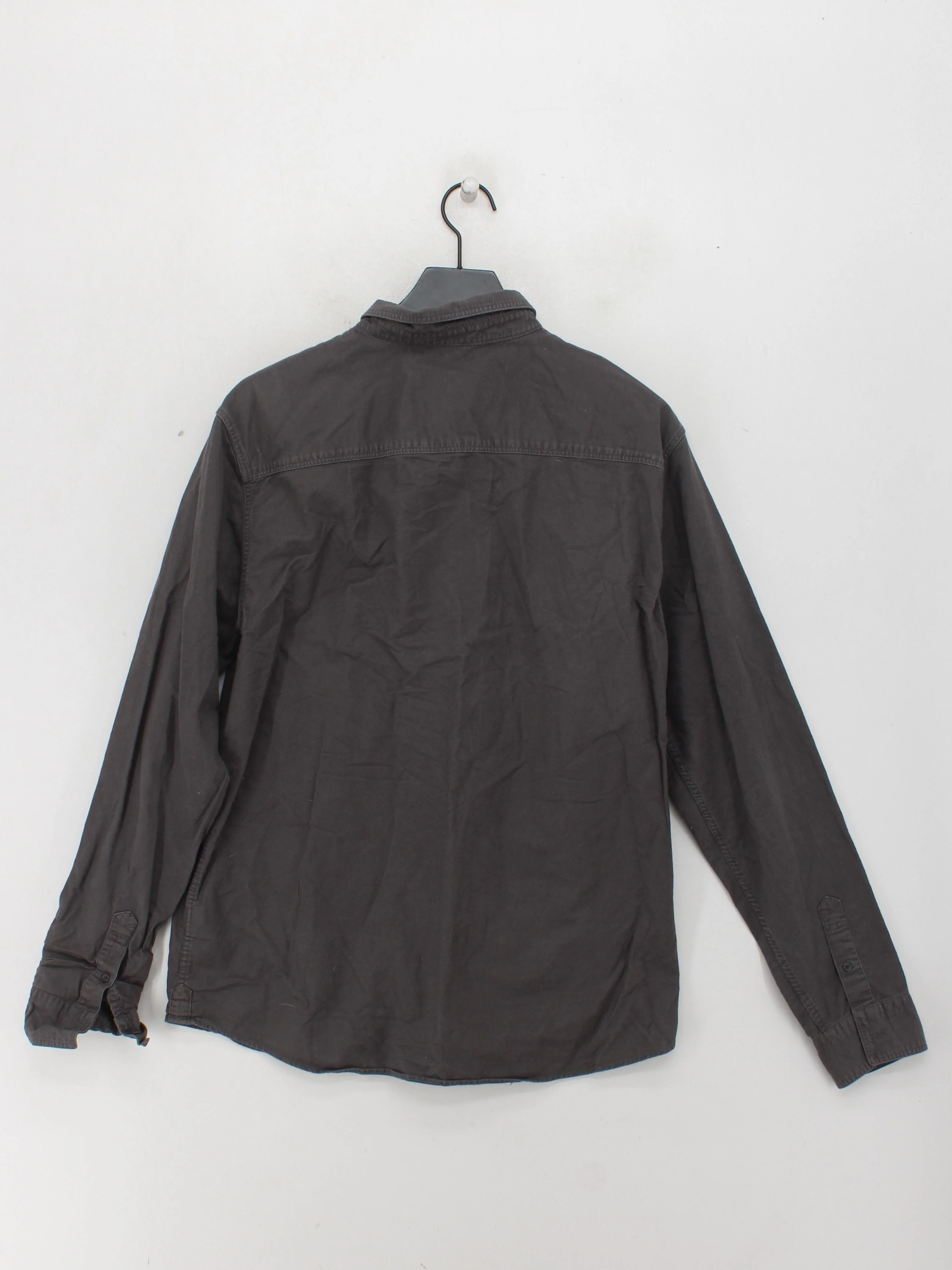 AllSaints Men's Shirt XL Grey 100% Cotton Basic - Image 2