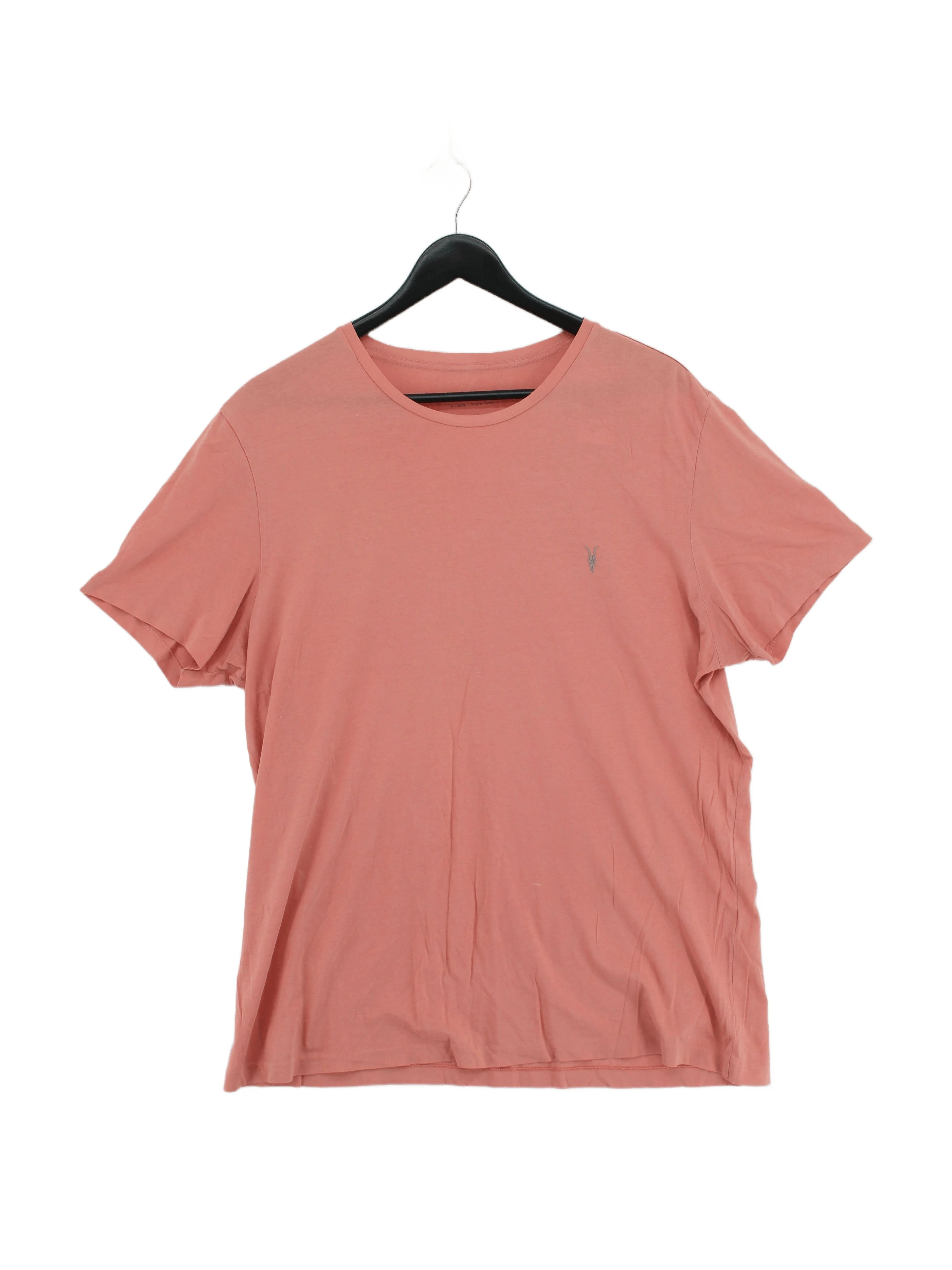 AllSaints Men's T-Shirt L Orange 100% Cotton Basic
