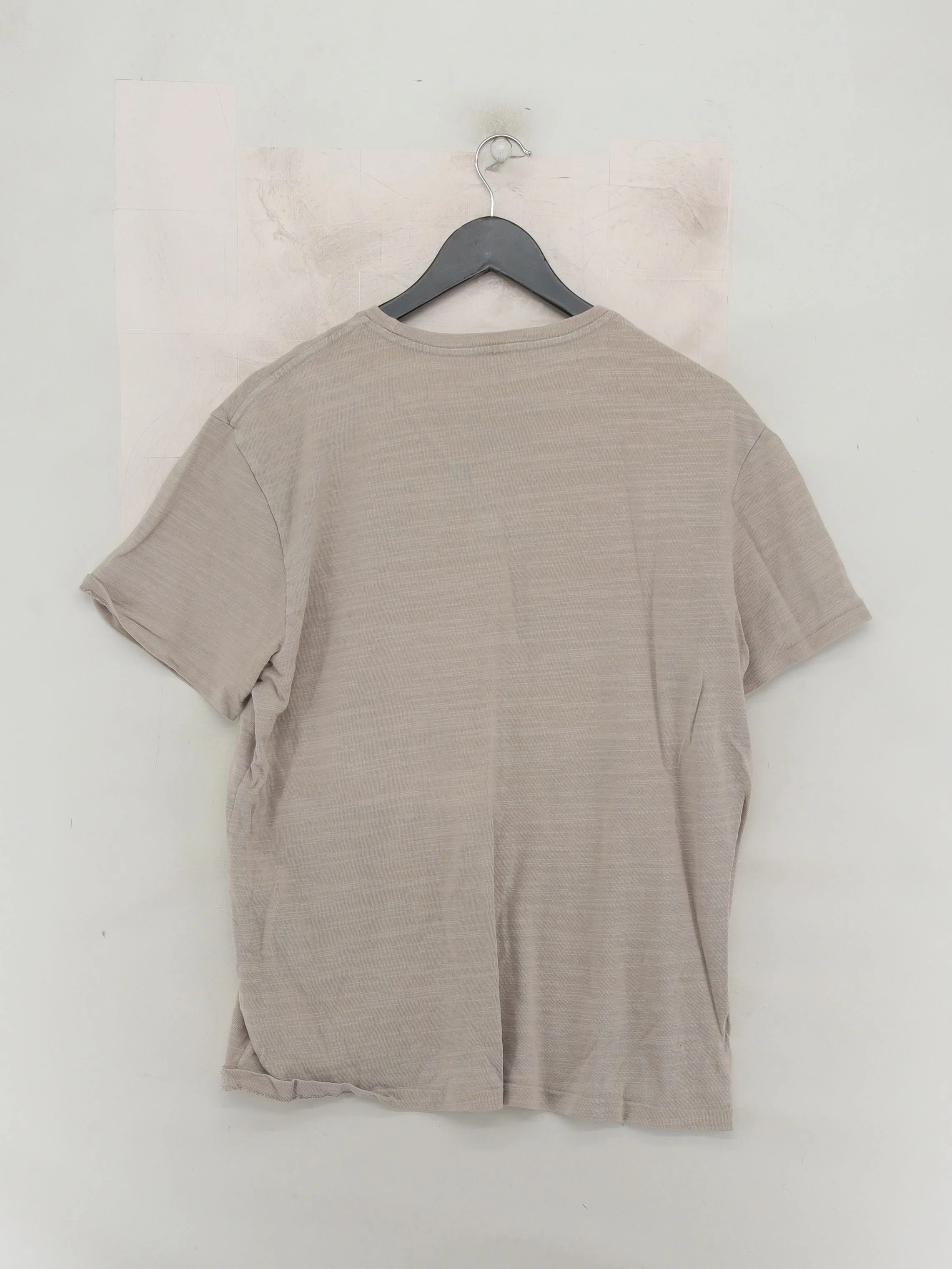 AllSaints Men's T-Shirt L Tan 100% Cotton Basic - Image 2