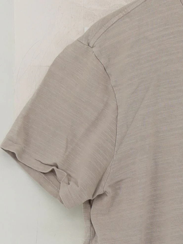AllSaints Men's T-Shirt L Tan 100% Cotton Basic - Image 4