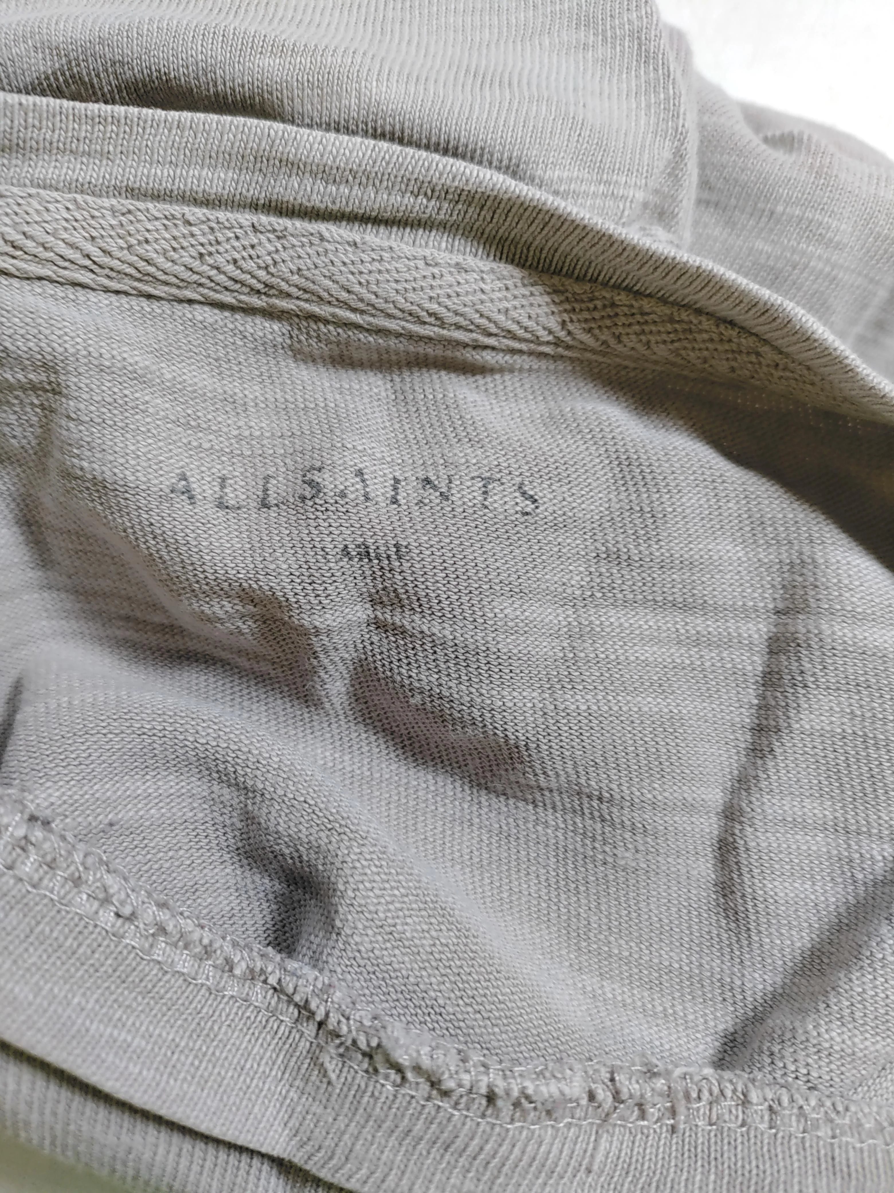 AllSaints Men's T-Shirt L Tan 100% Cotton Basic - Image 5