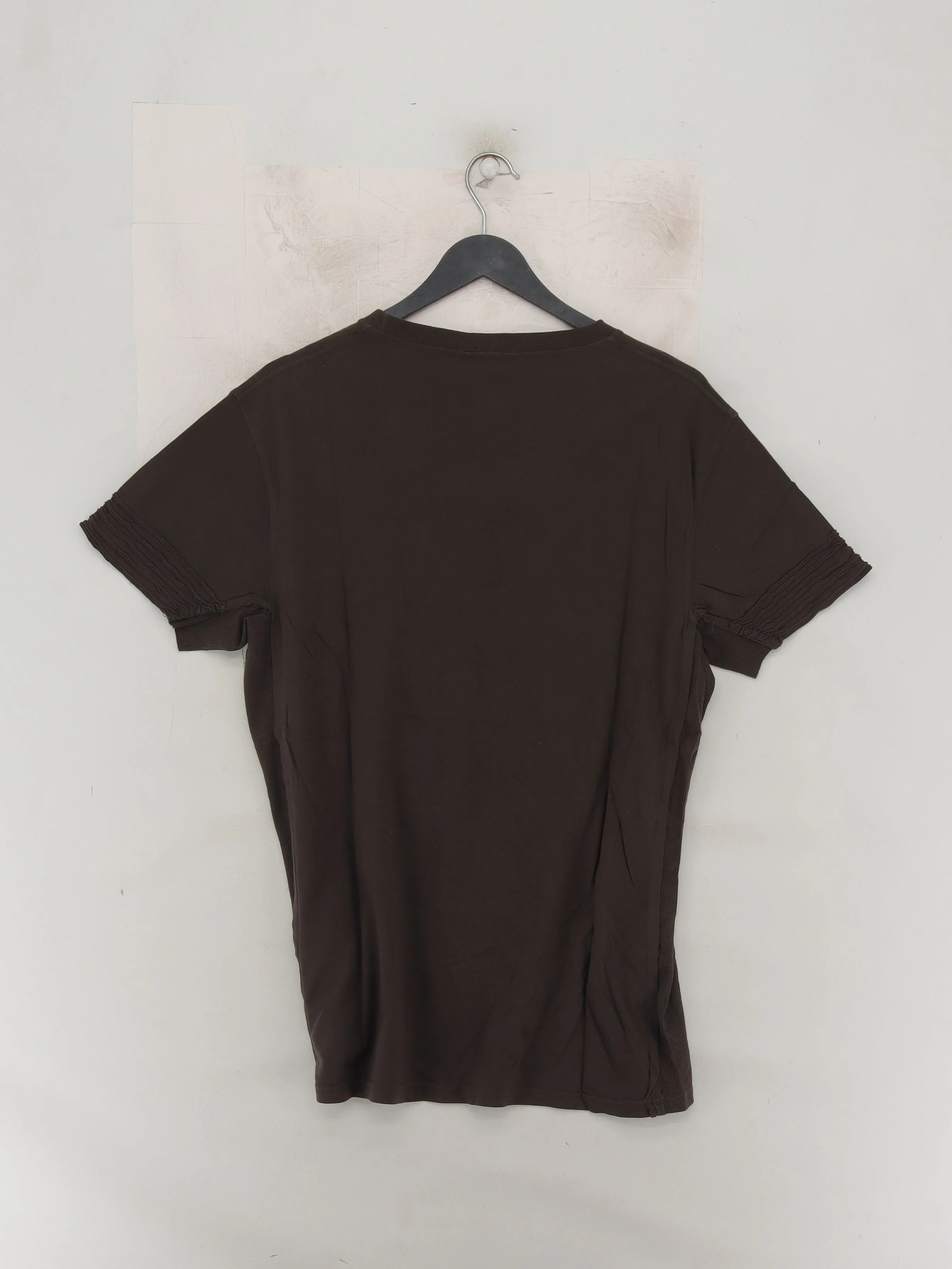 AllSaints Men's T-Shirt M Brown 100% Cotton Basic - Image 2