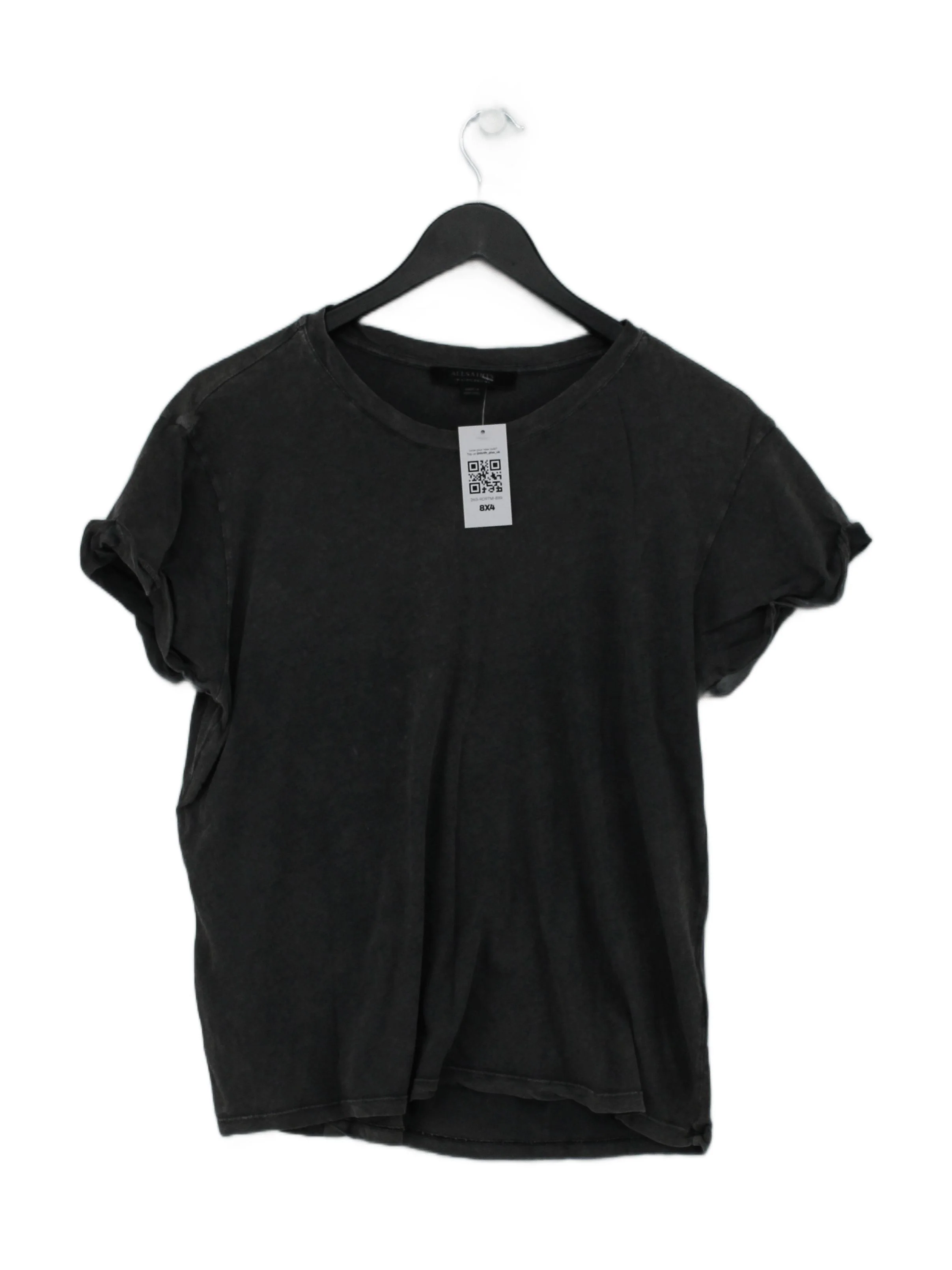 AllSaints Men's T-Shirt S Grey 100% Cotton Basic