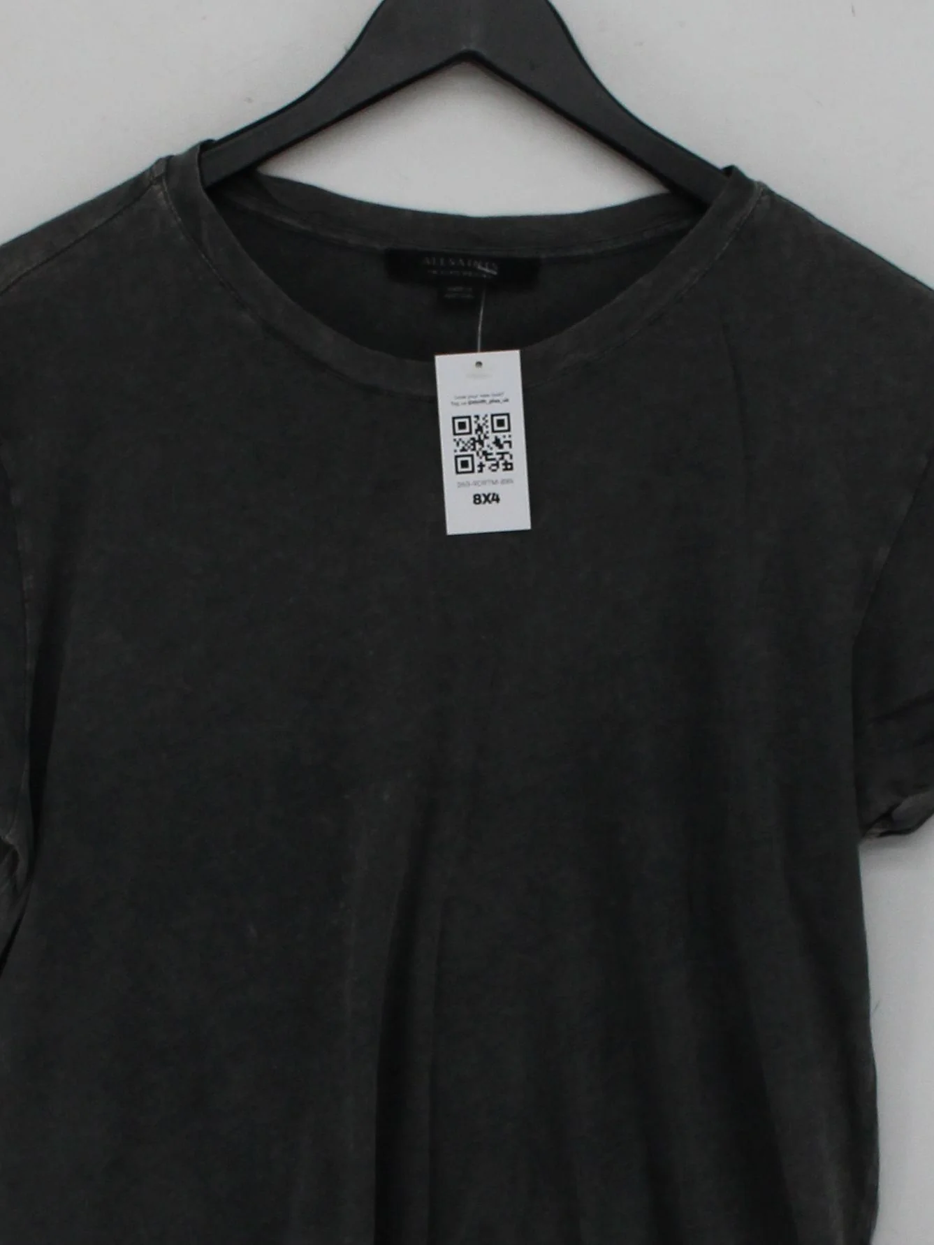 AllSaints Men's T-Shirt S Grey 100% Cotton Basic - Image 3