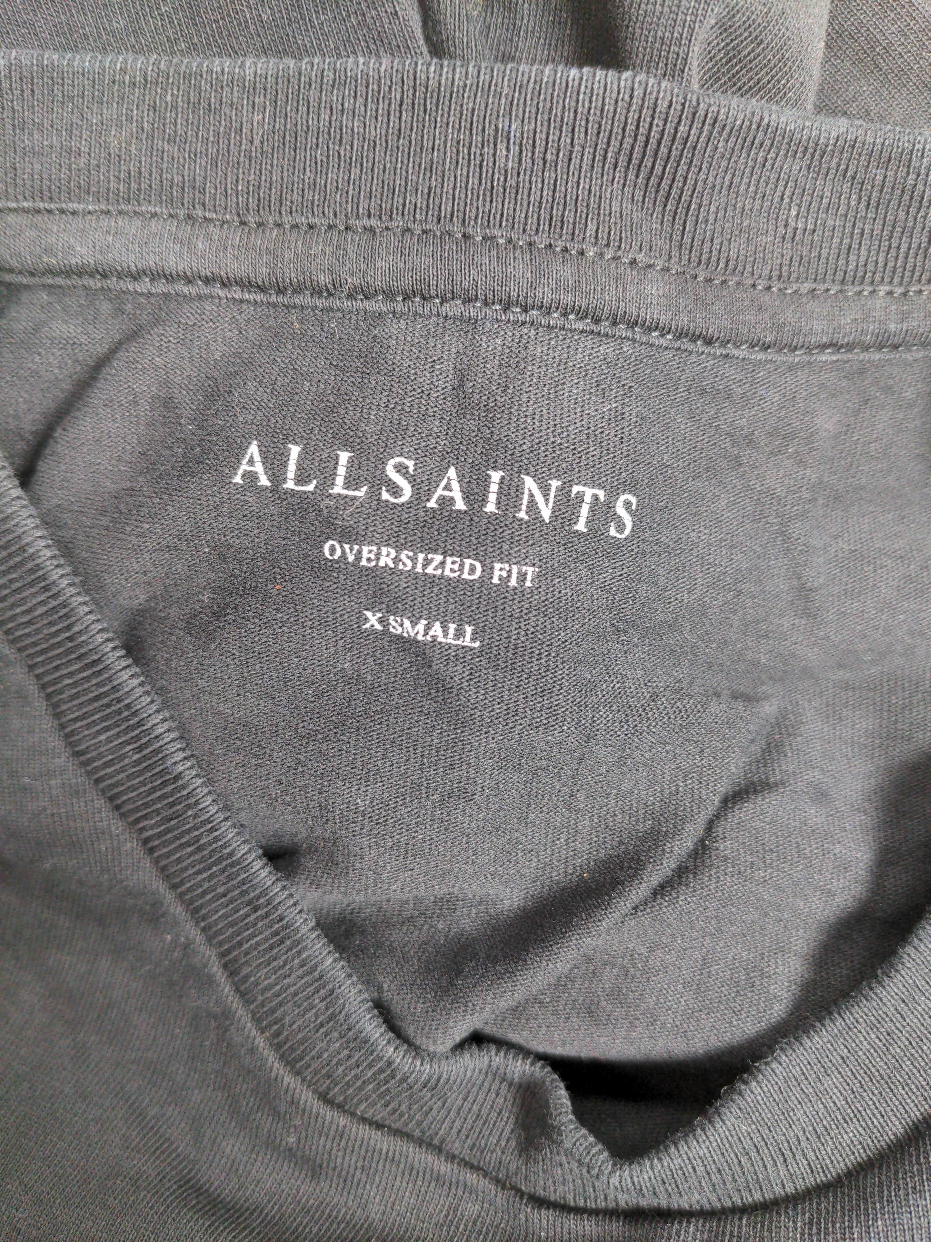 AllSaints Men's T-Shirt XS Black 100% Cotton Basic - Image 5