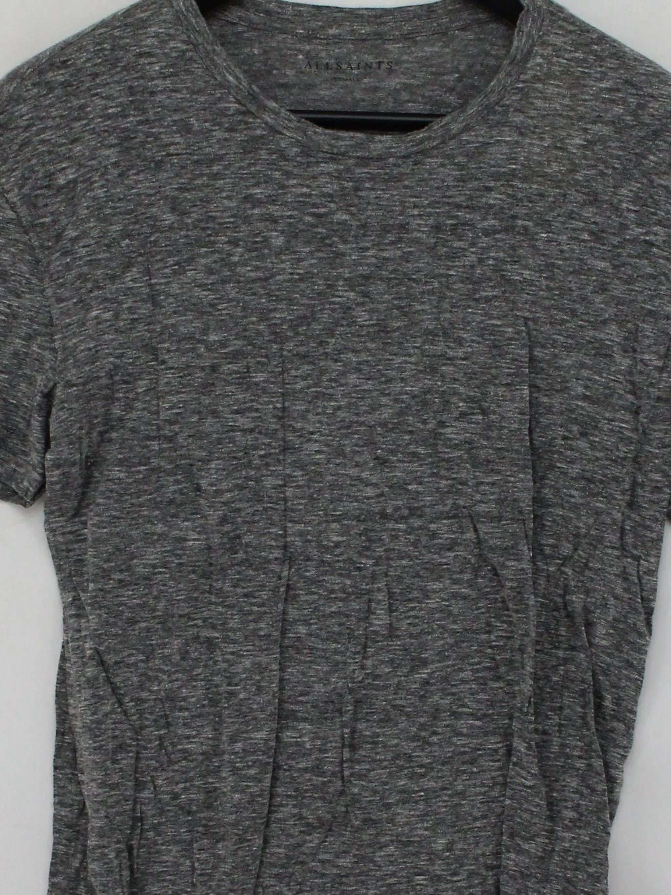 AllSaints Men's T-Shirt XS Grey Cotton with Viscose Basic - Image 3